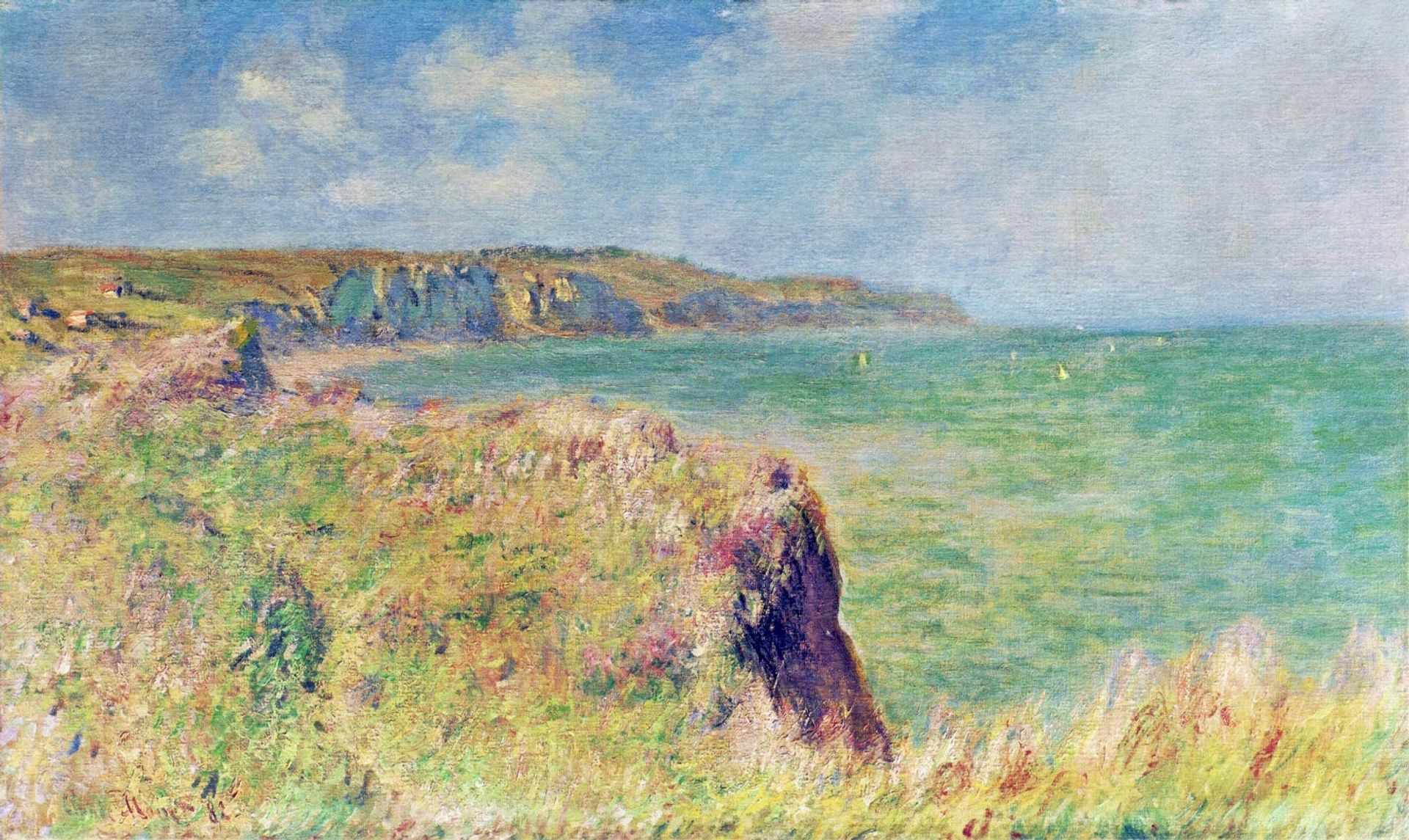 Edge of the Cliff at Pourville by Claude Monet