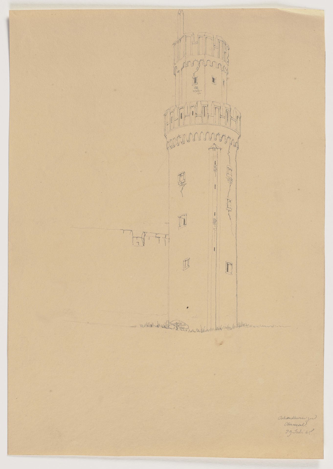Ochsenturm zu Oberwesel (Original Title) by Friedrich Wilhelm Ludwig
