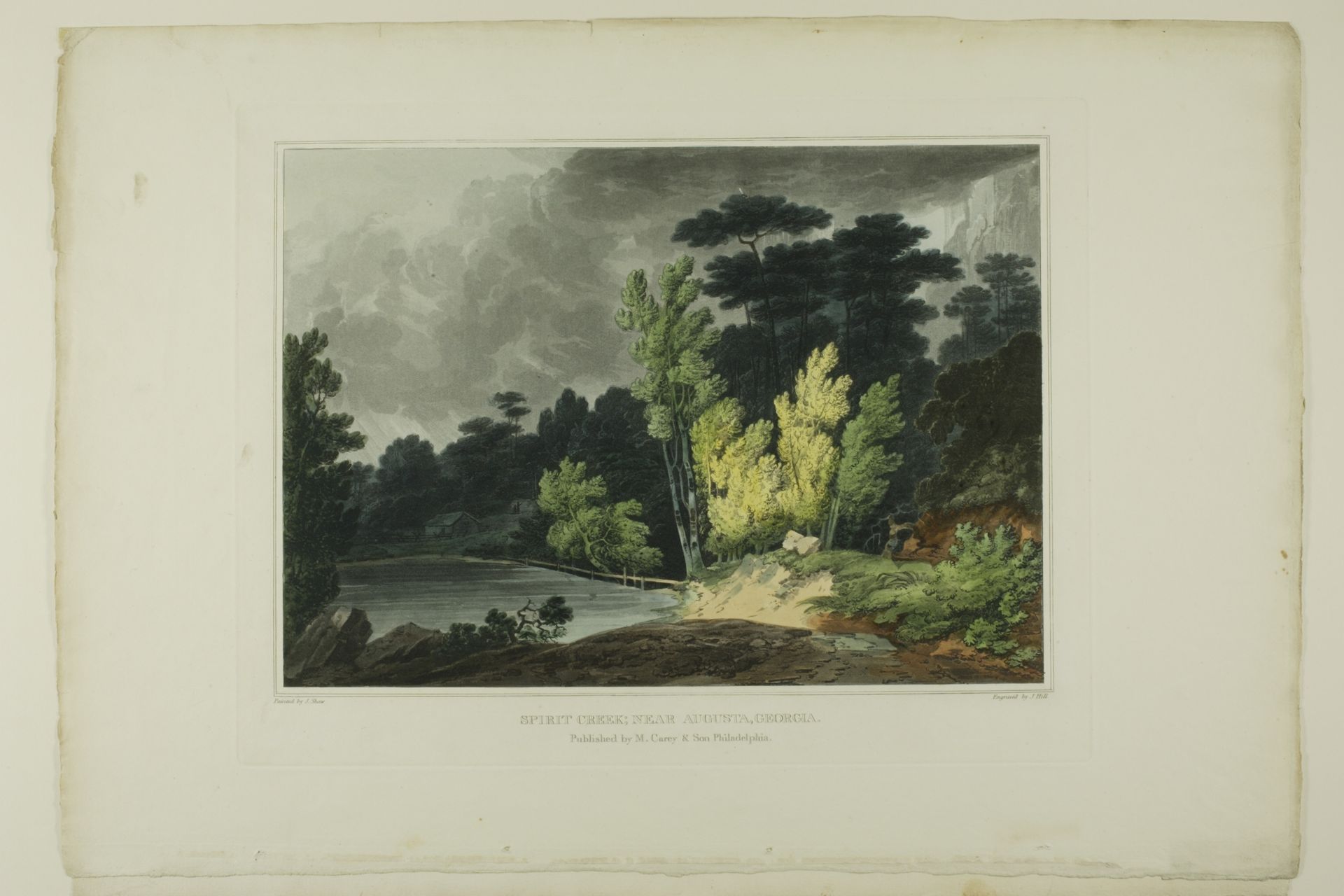 Spirit Creek; Near Augusta, Georgia, plate two of the second number of Picturesque Views of American Scenery by John Hill