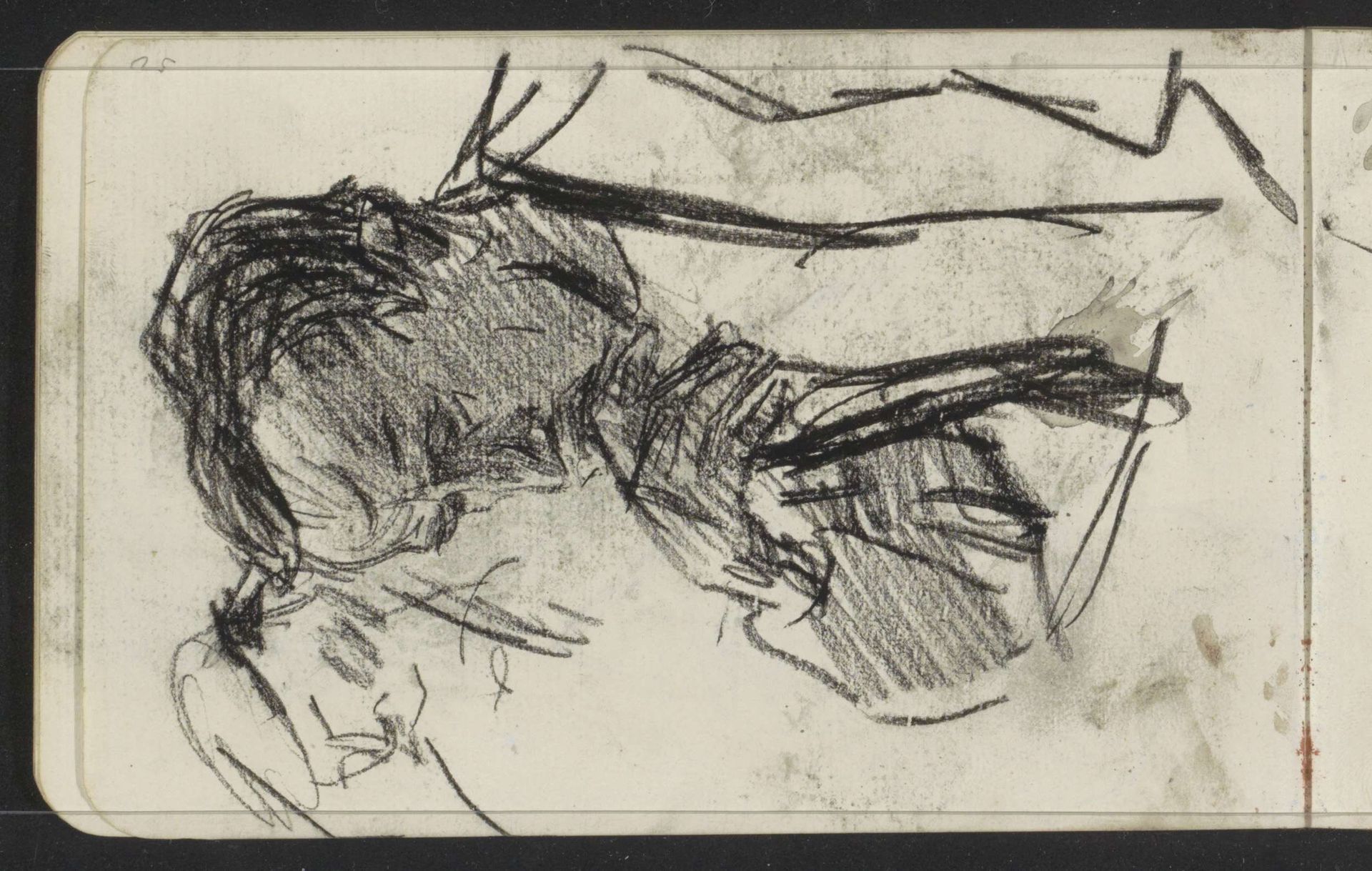 Man met een hand onder zijn kin by Isaac Israels