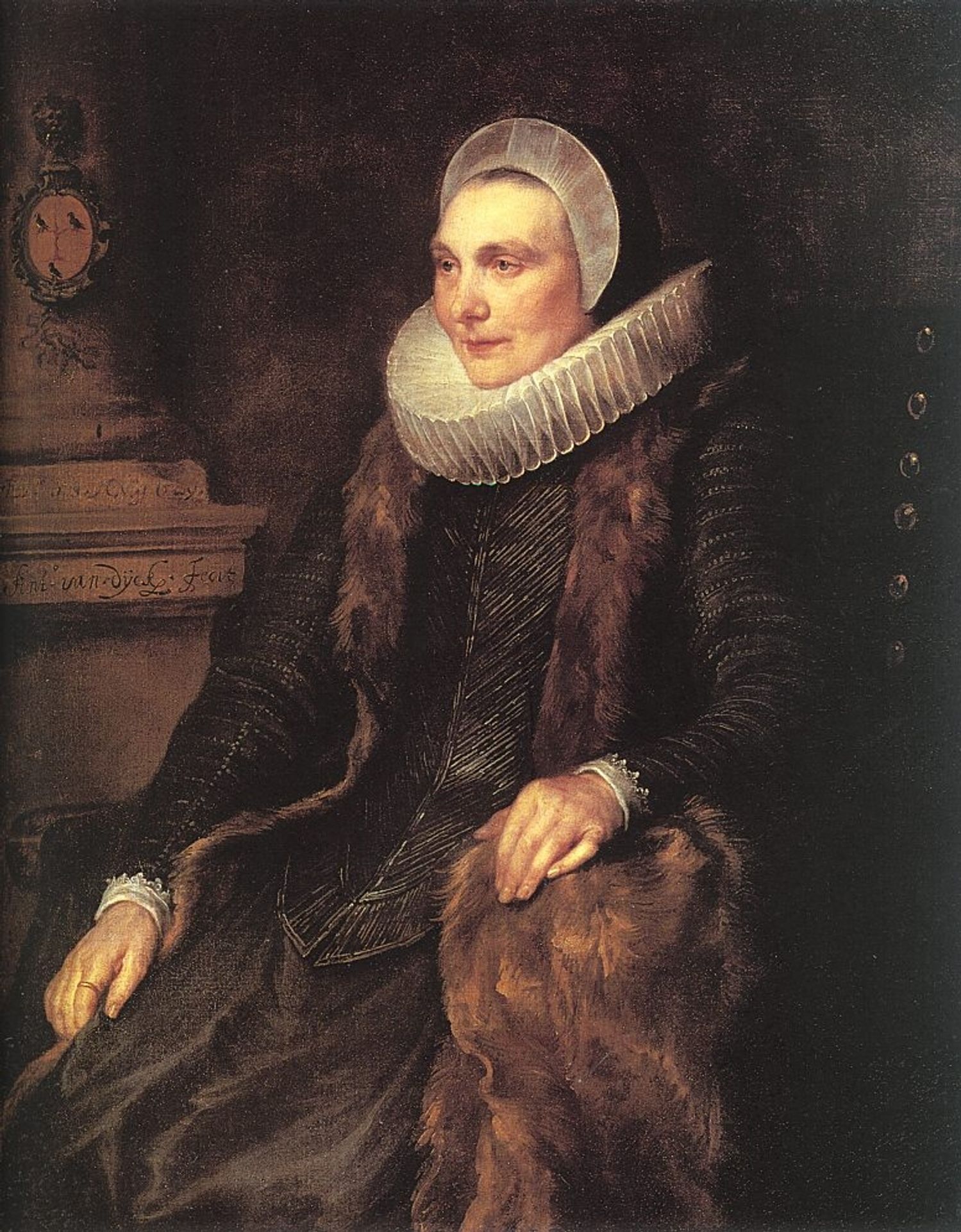 Maria Bosschaerts, Wife of Adriaen Stevens by Anthony van Dyck