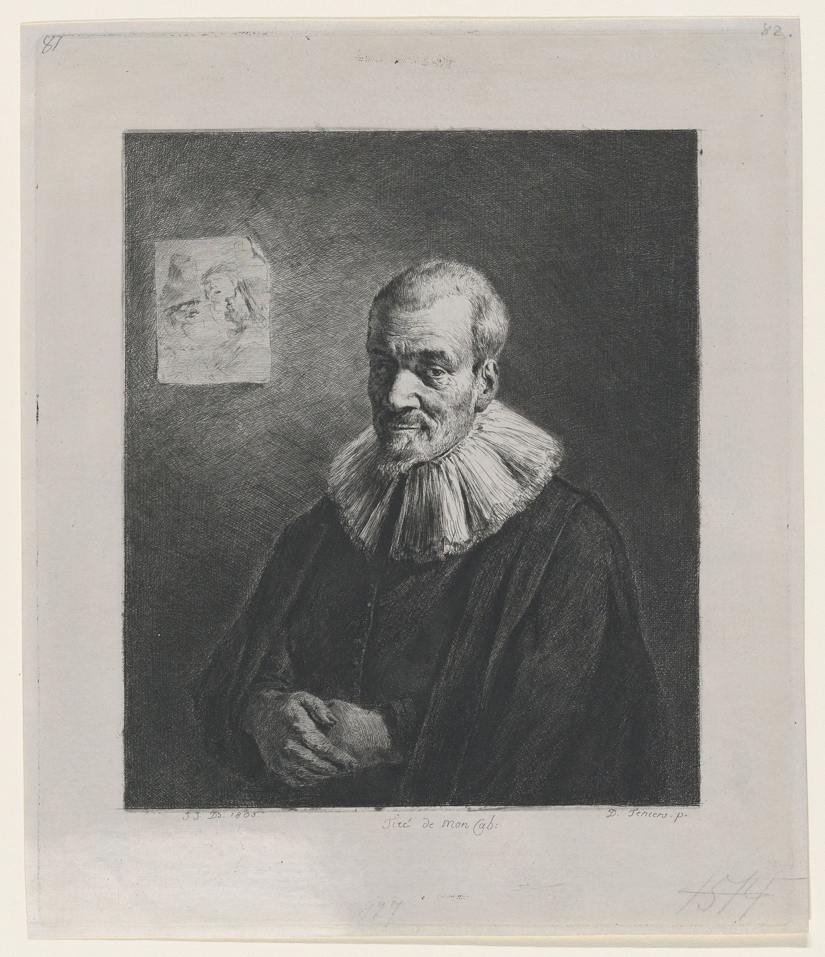 Portrait, after David Teniers the Younger by Jean Jacques de Boissieu