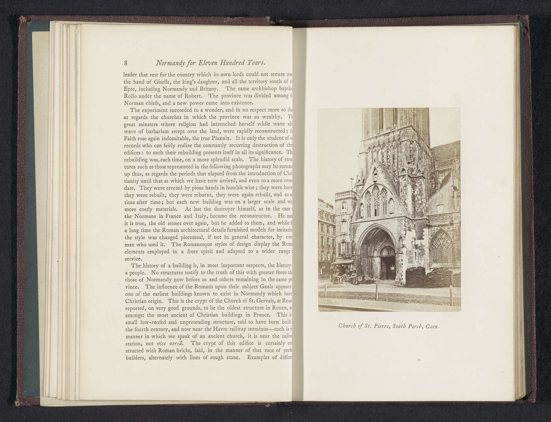 Church of St. Pierre, south porch, Caen by Joseph Cundall