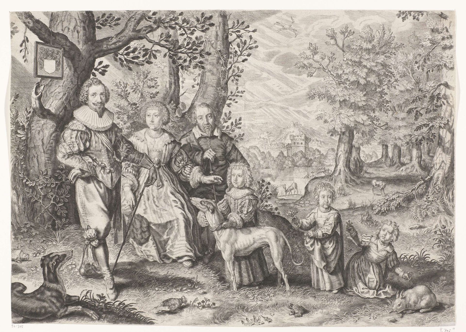 Portret van Guy Michel Lejay en zijn familie by Crispijn van de (II) Passe