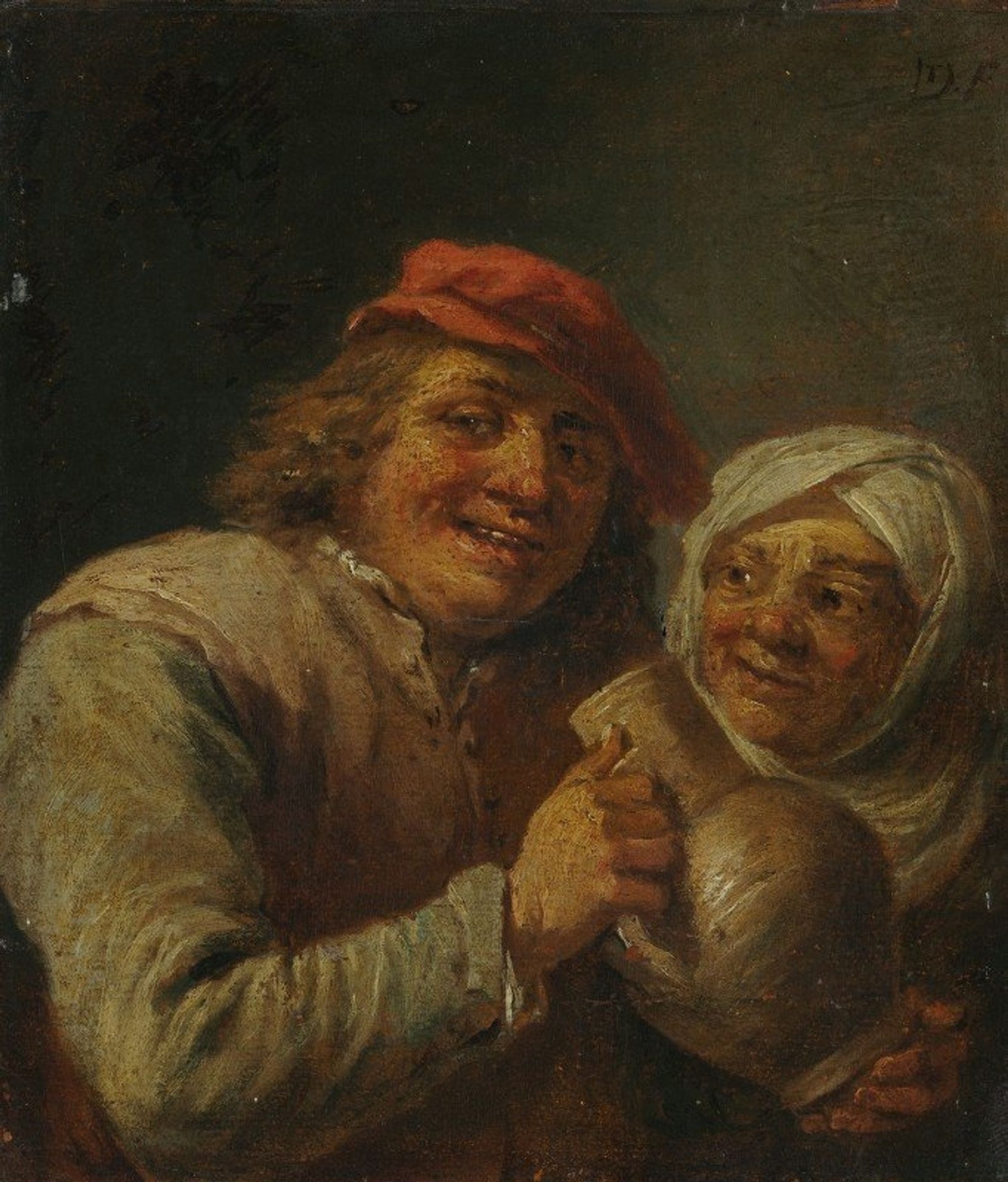 Old Man and Woman by David Teniers The Younger