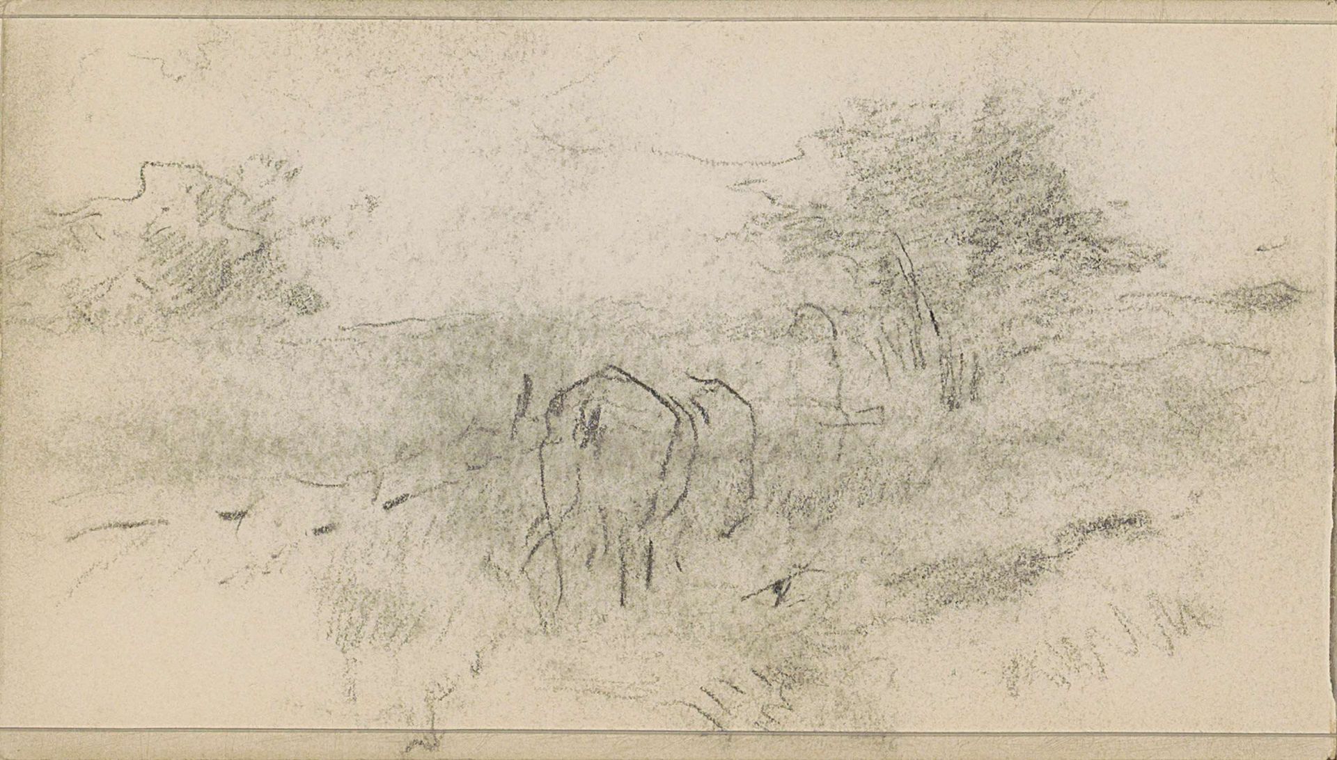 Landschap met koeien en bomen by Anton Mauve
