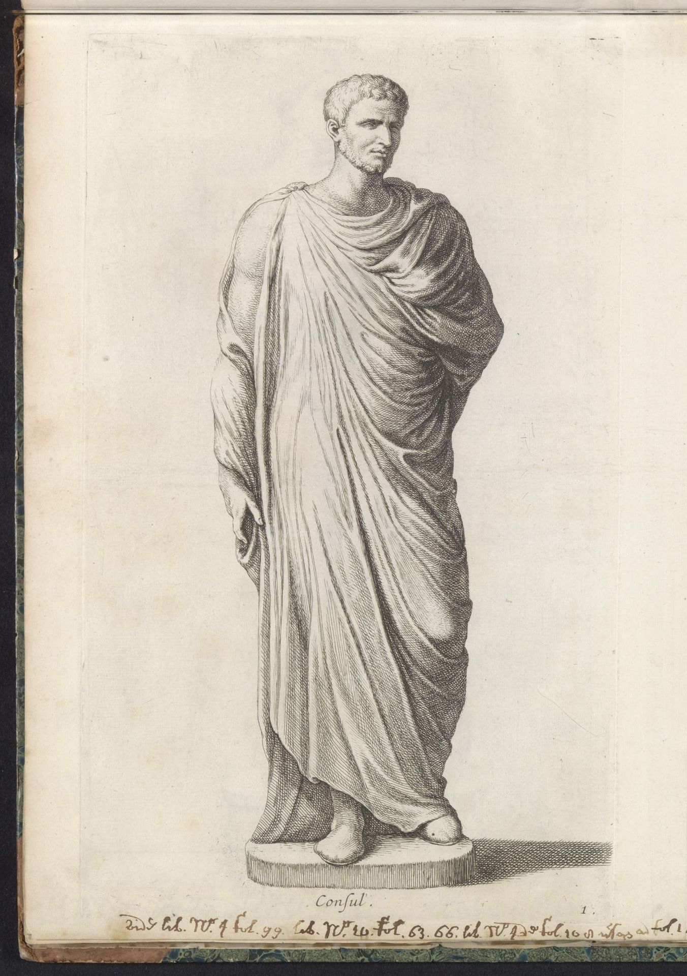 Sculptuur van een consul by Hubert Quellinus