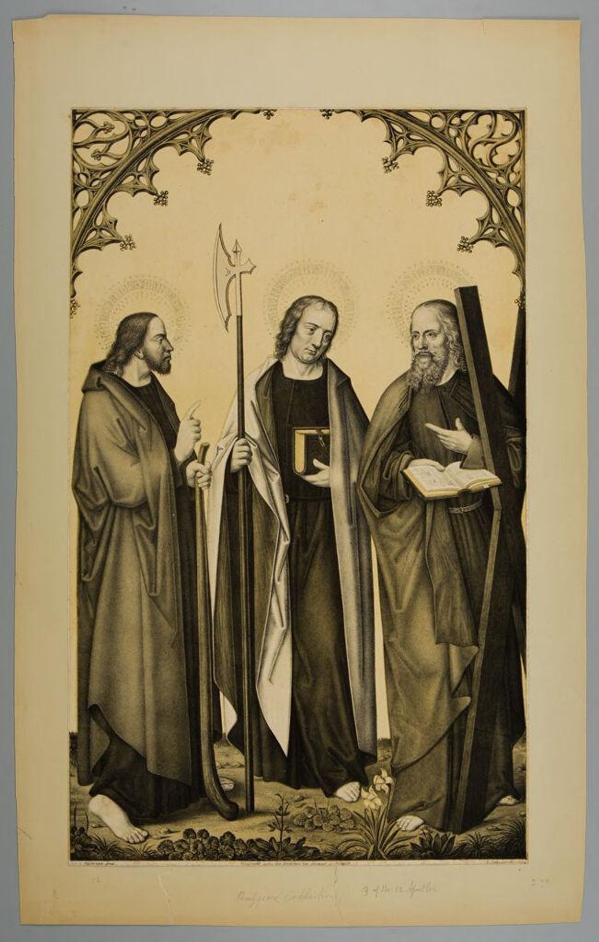 Saints James Elder, Matthias, Andrew by Johann Nepomuk Strixner