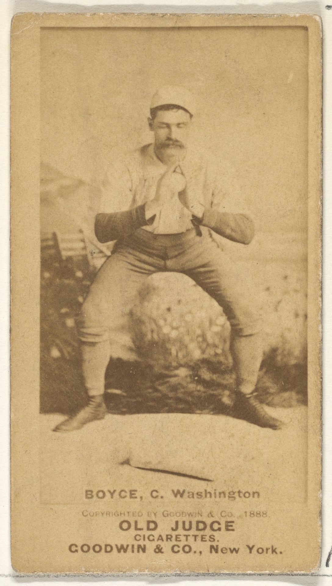 Boyce, Catcher, Washington, from the Old Judge series (N172) for Old Judge Cigarettes by Goodwin & Company
