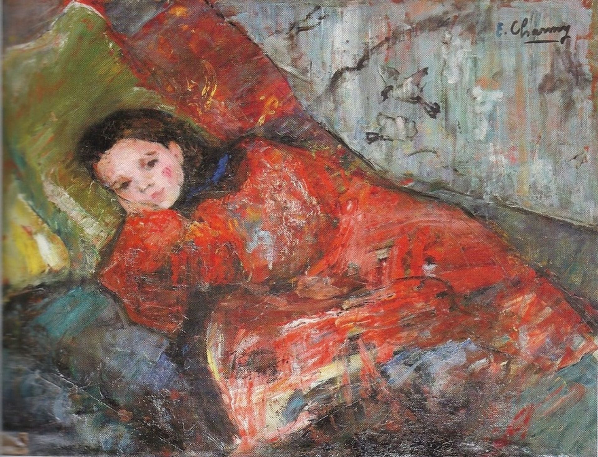 Young Girl Reclining by Émilie Charmy