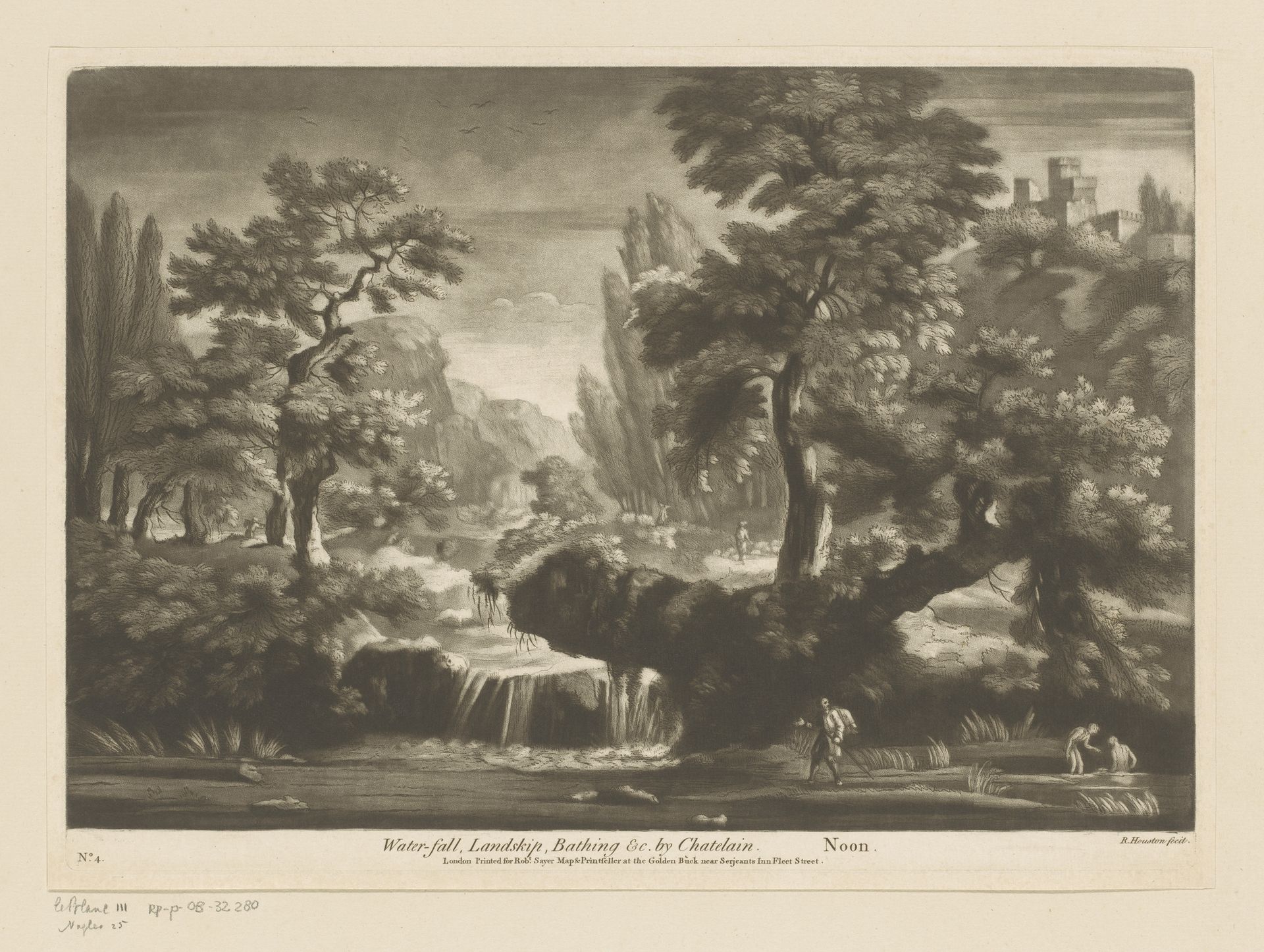 Landschap met waterval by Richard Houston