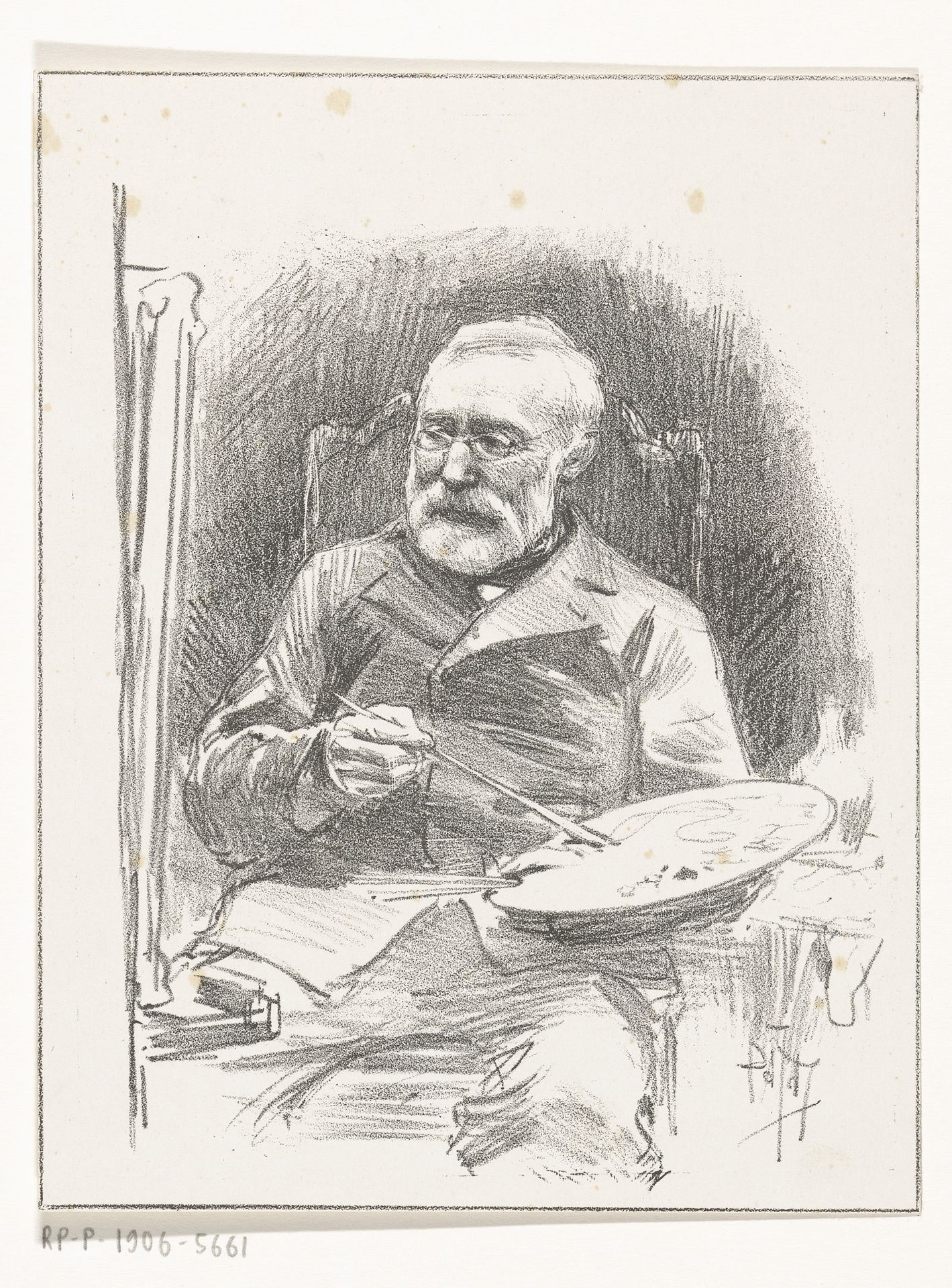Portret van Joseph Israëls by Pieter de Josselin de Jong
