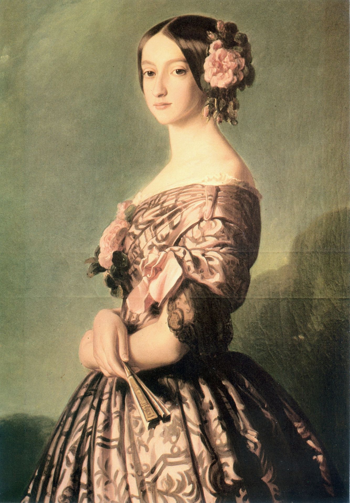 Portrait of Francisca Caroline Gonzaga de Bragança, princesse de Joinville by Franz Xaver Winterhalter