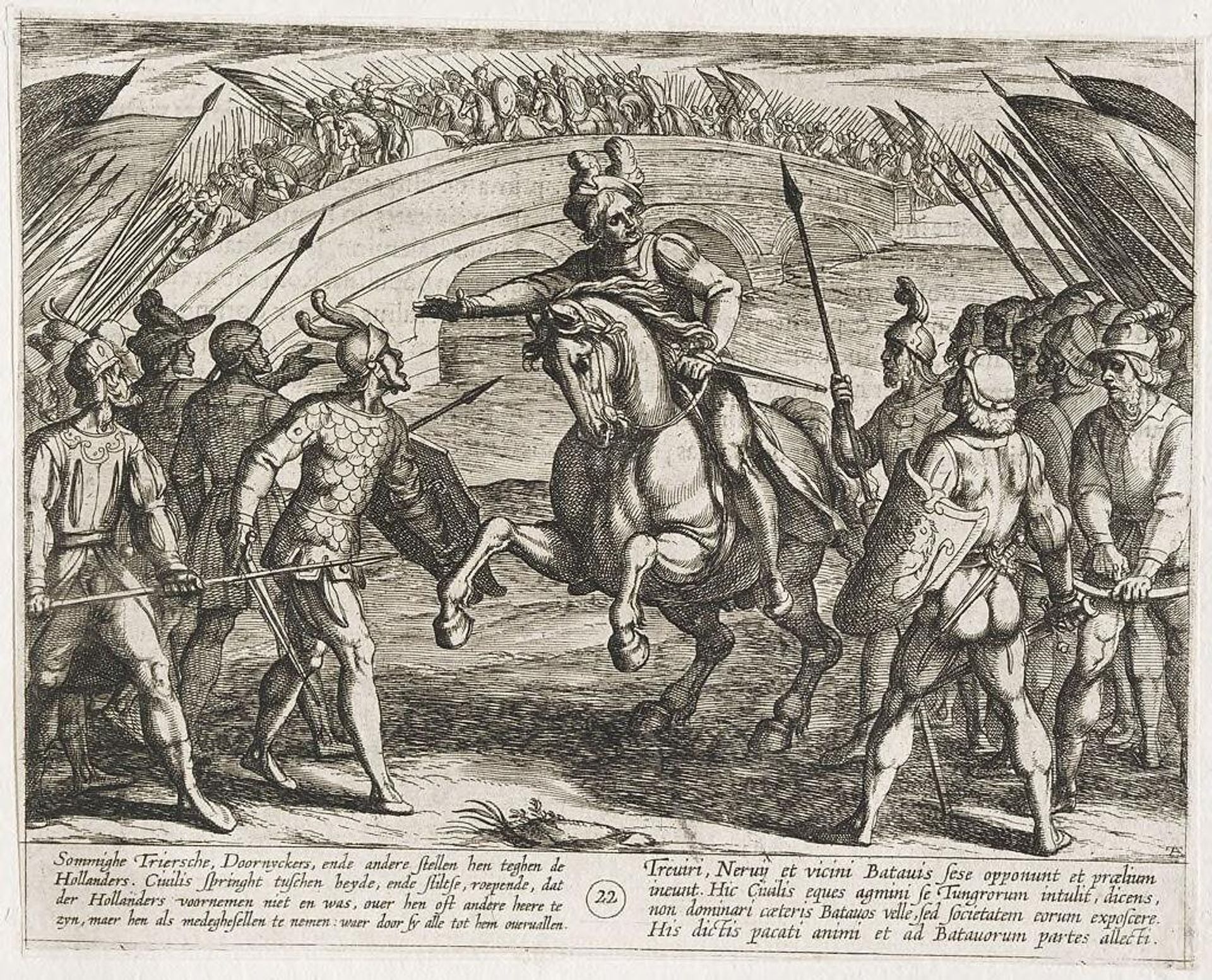 Civilis Separates Germans and Dutch Troops by Antonio Tempesta