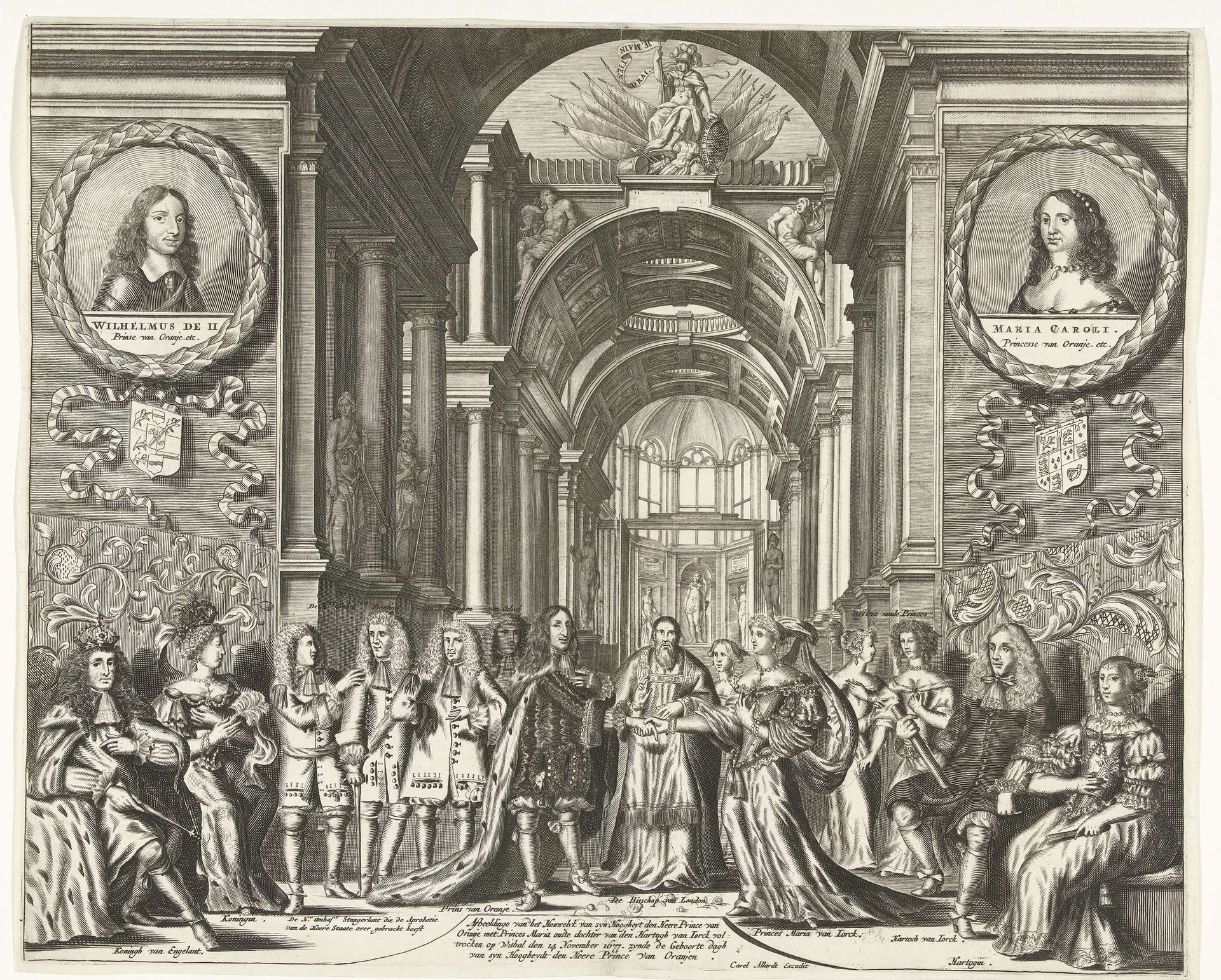Huwelijk van prins Willem III met Maria Stuart, 1677 by Anonymous