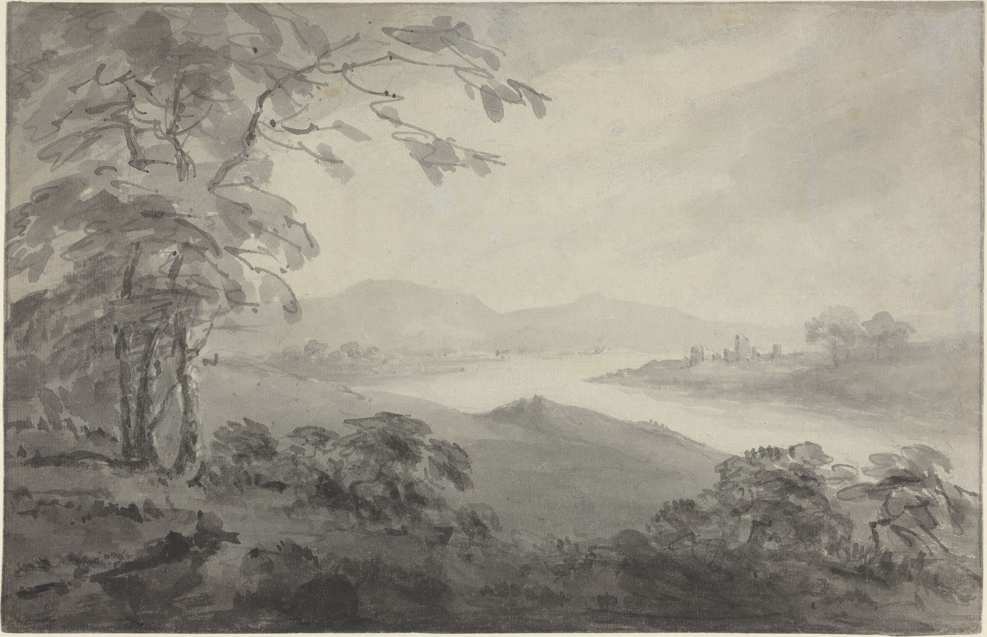 River Landscape with Ruins by William Gilpin