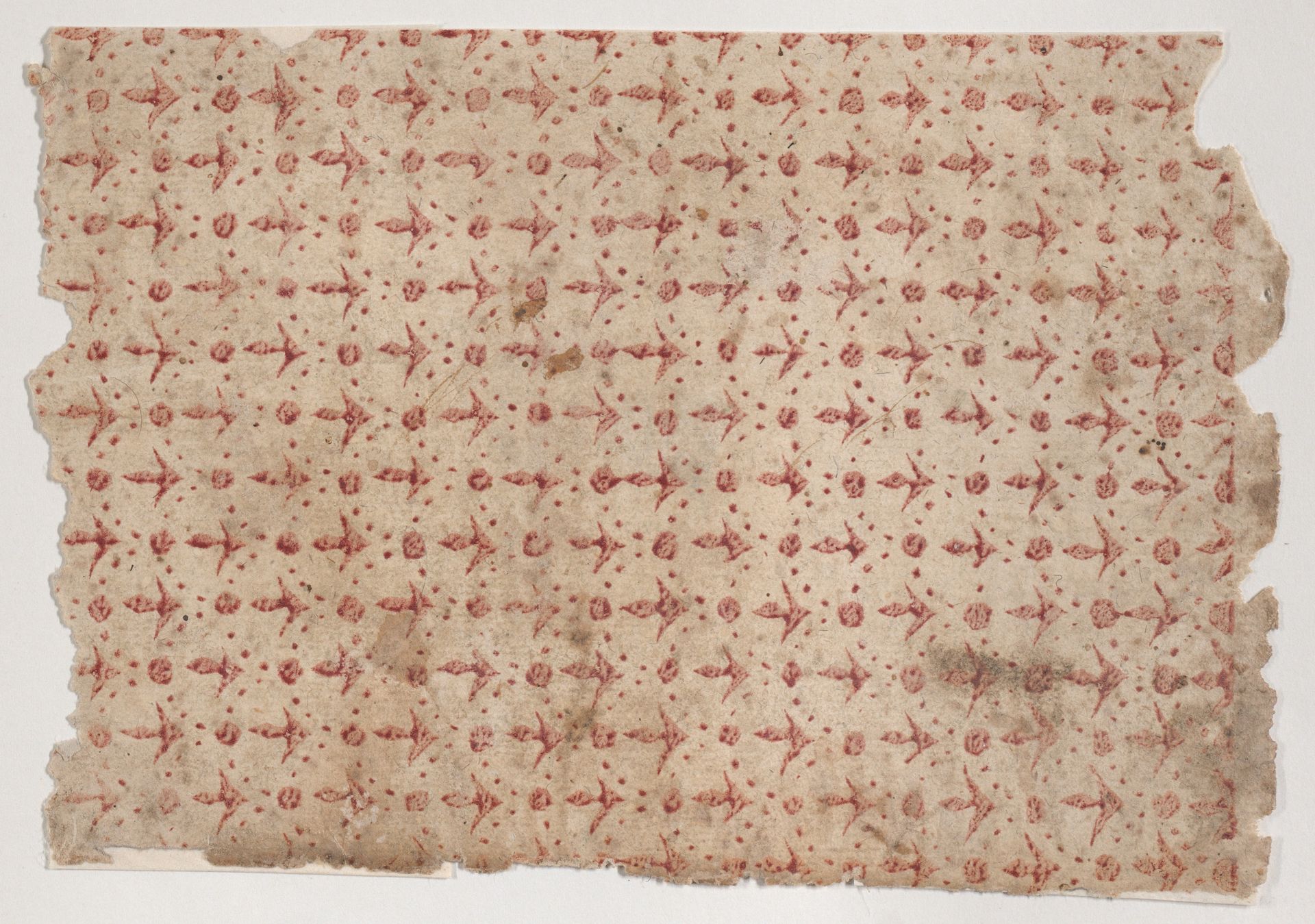 Sheet with overall pattern of dots and arrow shapes by Anonymous