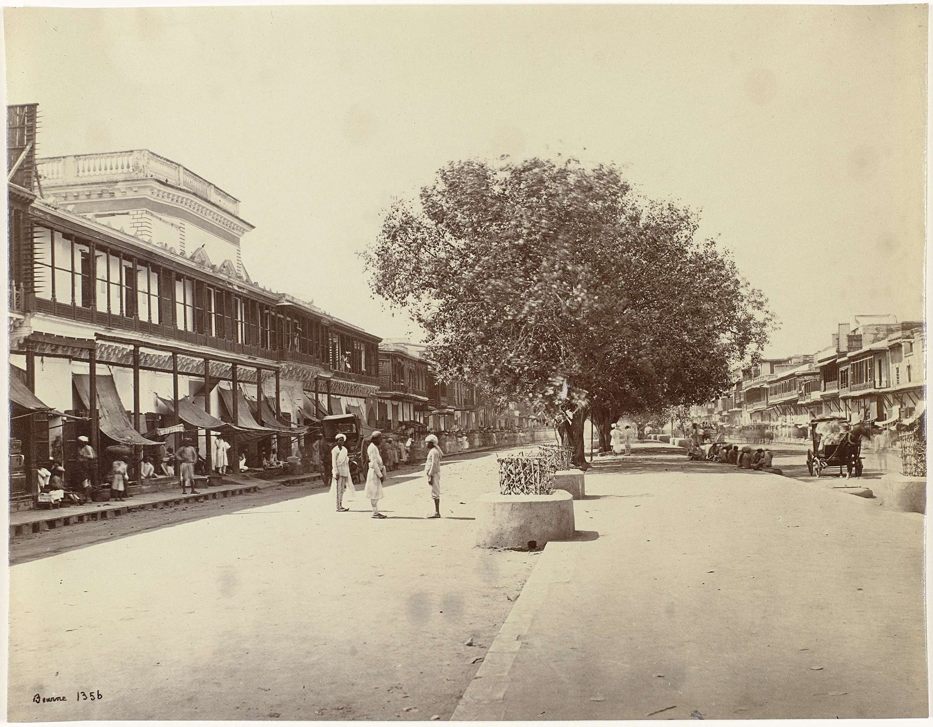 View of Chandni Chowk in Shahjahanabad, Delhi, India by Samuel Bourne