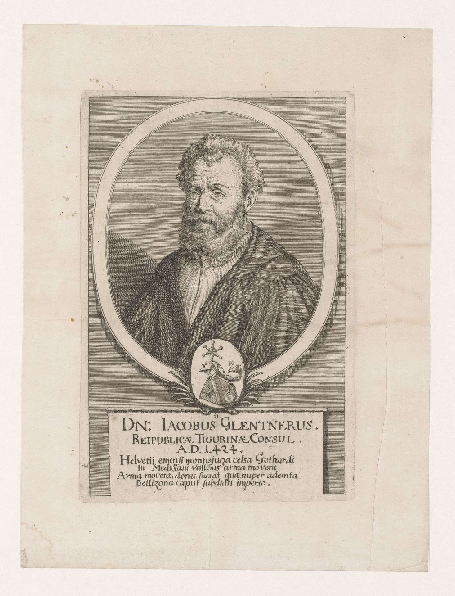 Portret van Jakob Glentner by Johannes (II) Meyer