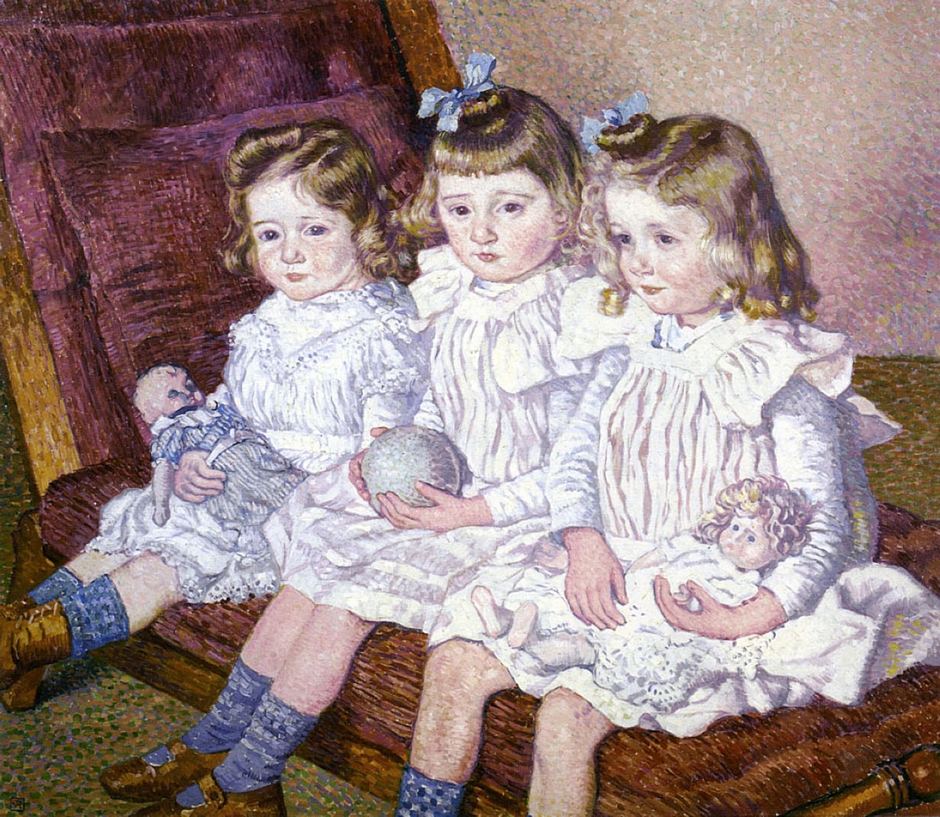 Thomas Braun's Three Daughters by Theo van Rysselberghe