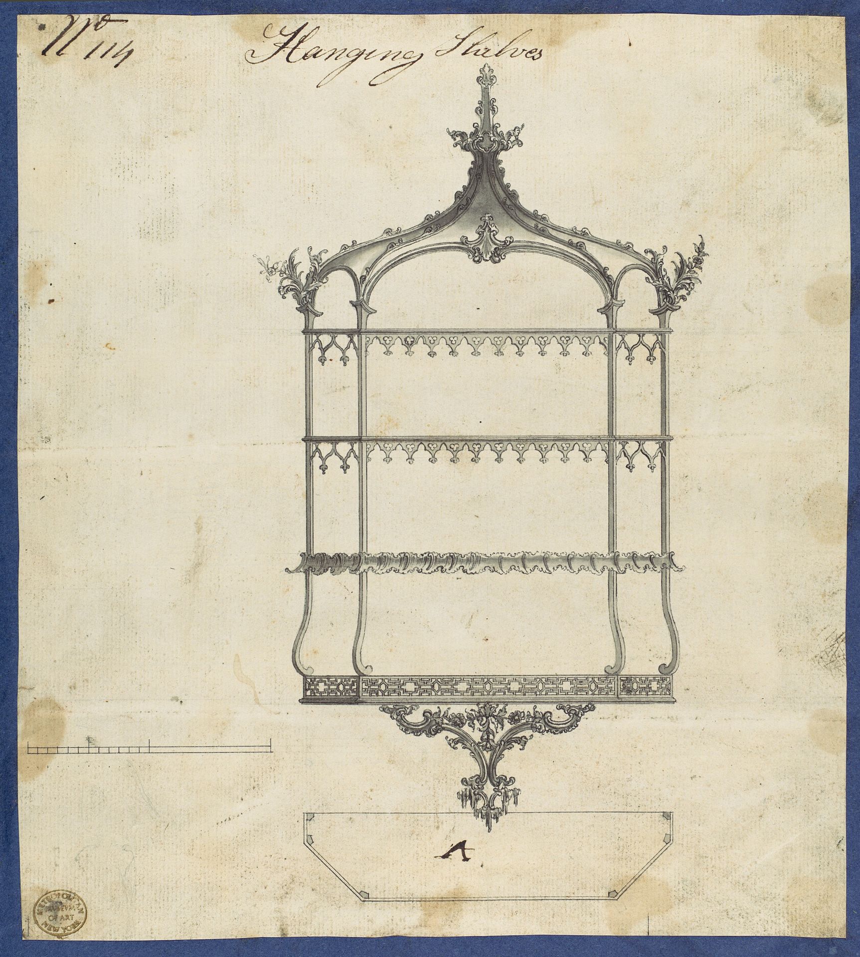 Hanging Shelves, from Chippendale Drawings, Vol. II by Thomas Chippendale