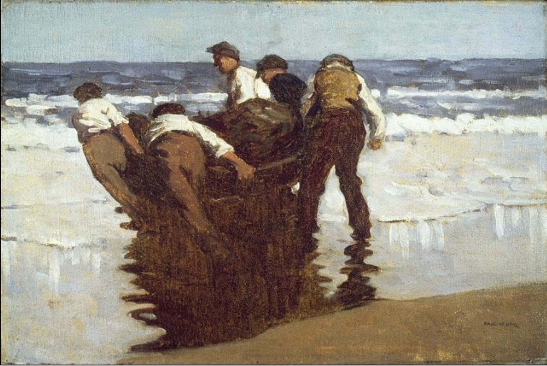 Launching The Currach by Paul Henry