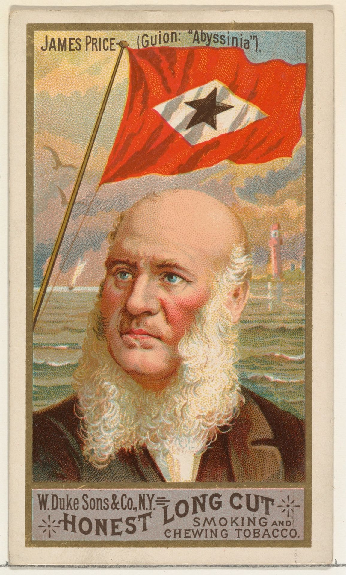 James Price, from the Sea Captains series (N127) issued by Duke Sons & Co. to promote Honest Long Cut Tobacco by W. Duke, Sons & Co.