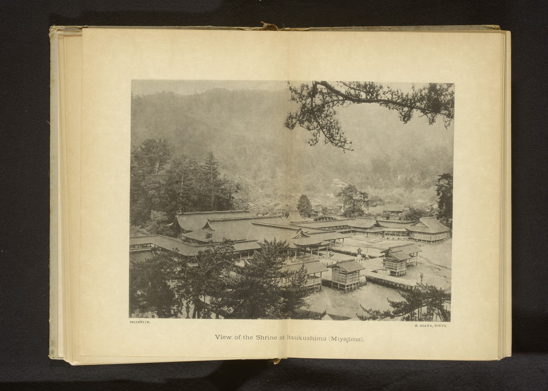 View of the shrine at Itsukushima (Miyajima) by Kazumasa Ogawa
