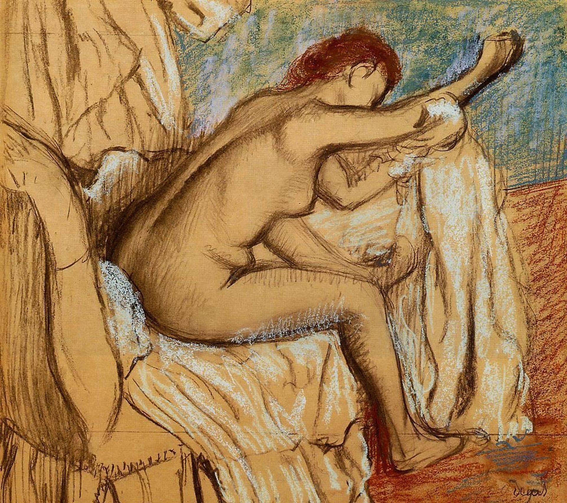 Woman Drying Herself by Edgar Degas