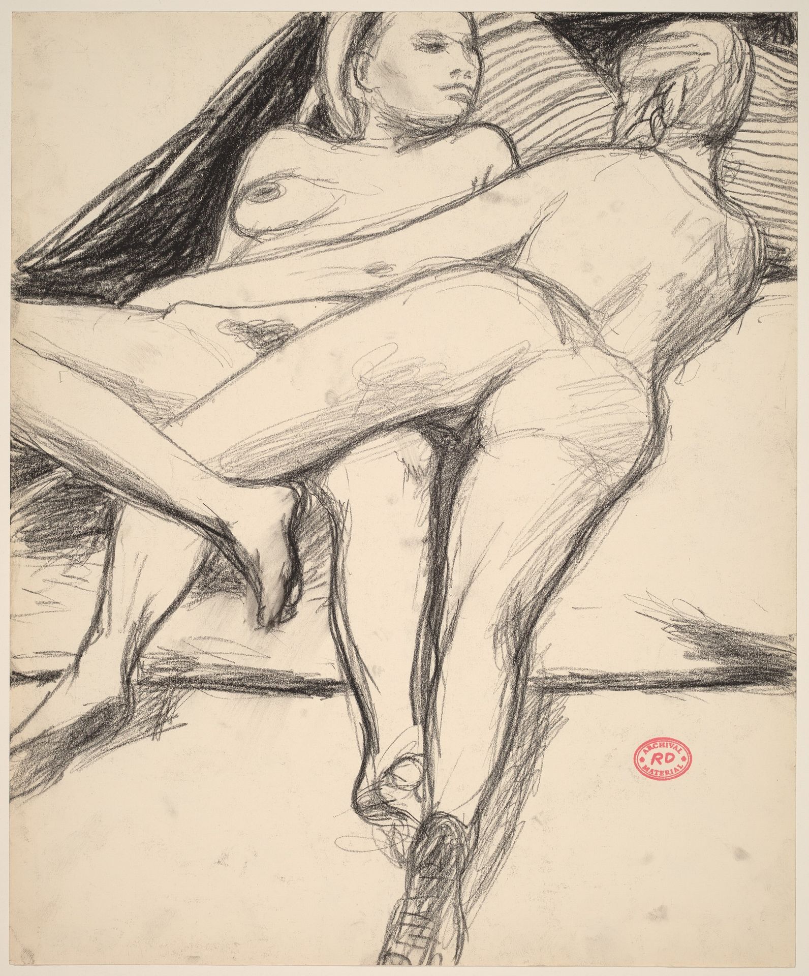 Untitled [two female nudes reclining in an embrace] by Richard Diebenkorn