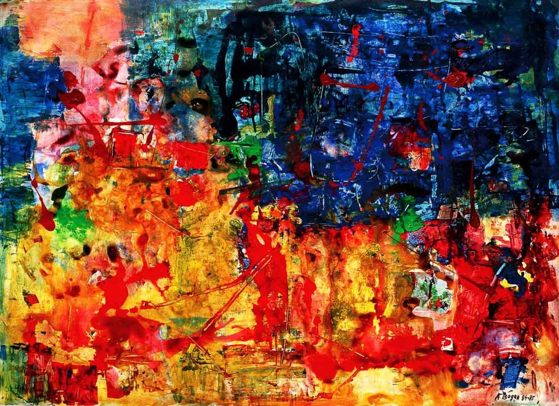 Composition in Blue and Yellow by Alexander Bogen