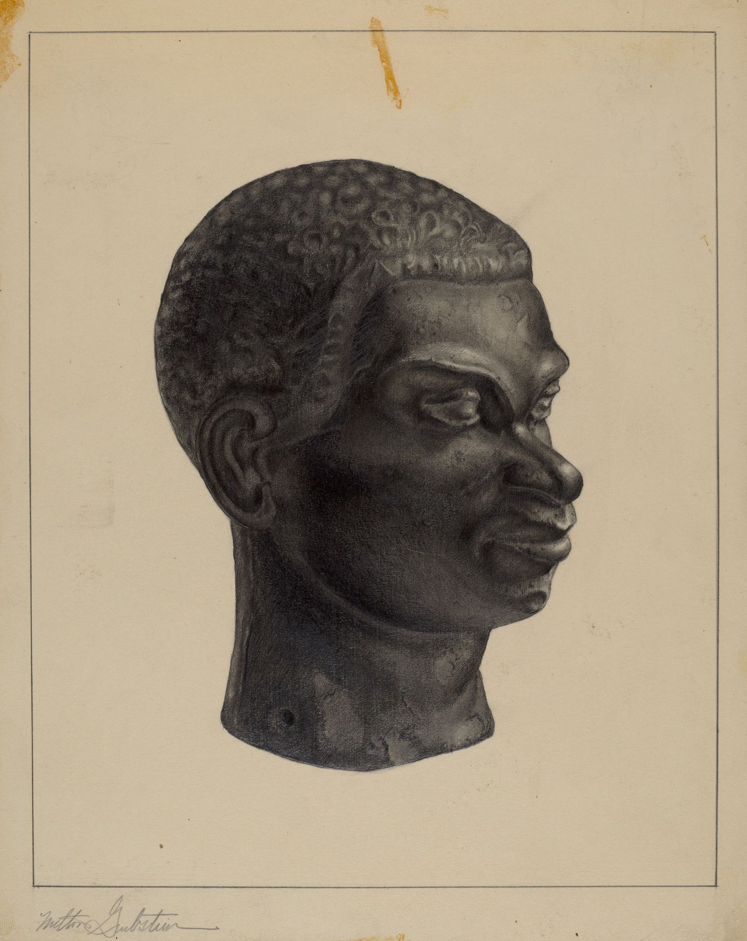 Head (Top of Hitching Post) by Milton Grubstein