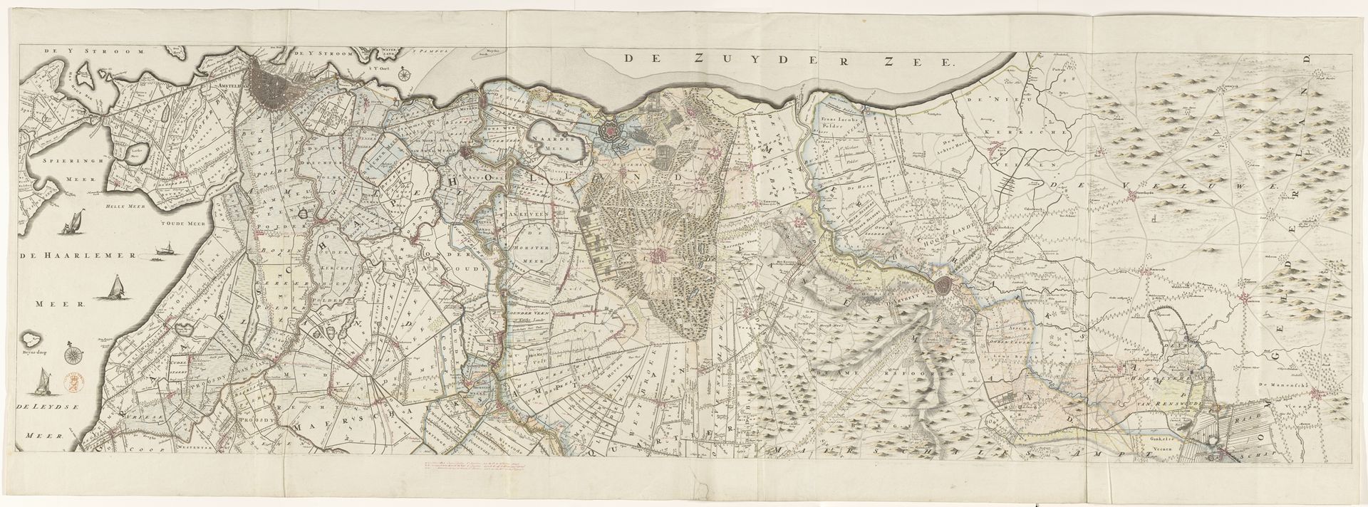 Kaart van de provincie Utrecht (bovenste deel) by Thomas Doesburgh