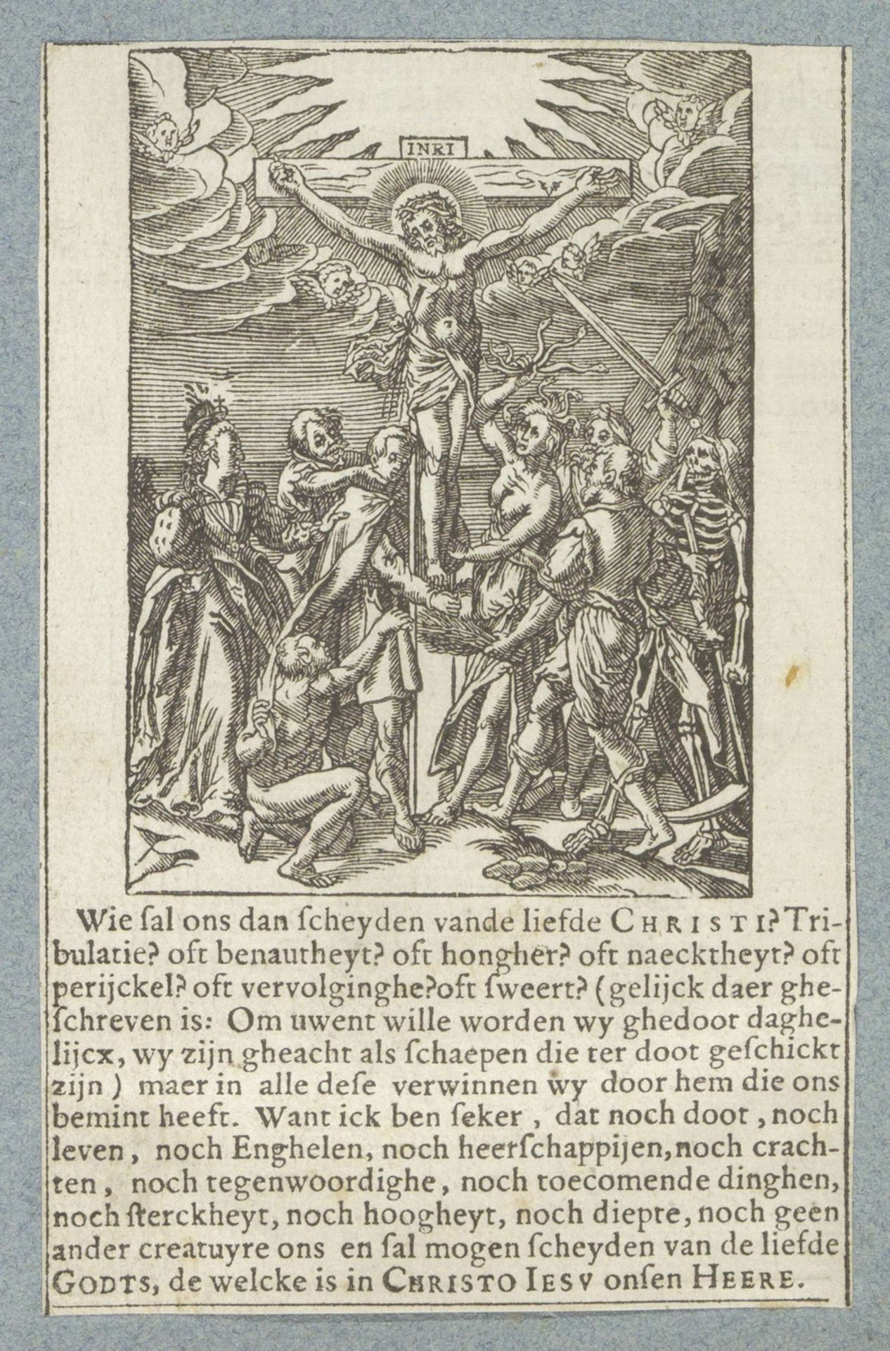 Christus aan het kruis en de Dood by Christoffel van (II) Sichem