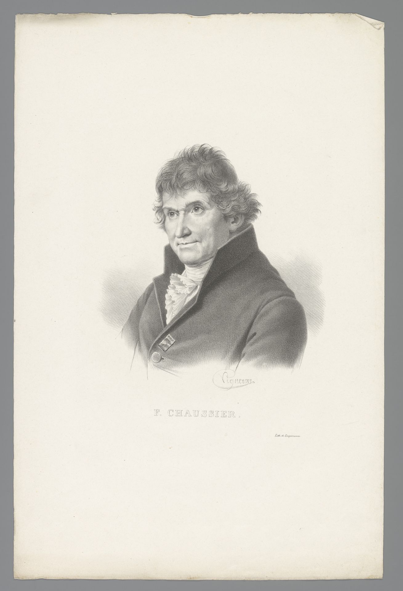 Portret van François Chaussier by Pierre Roch Vigneron