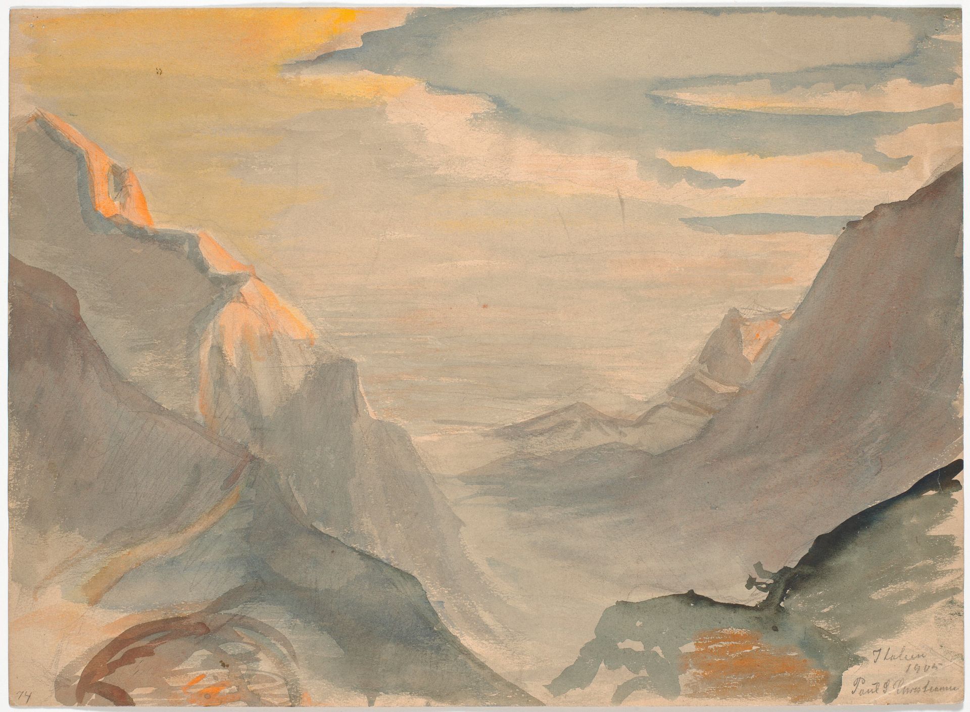 Italiensk bjerglandskab by Poul S. Christiansen