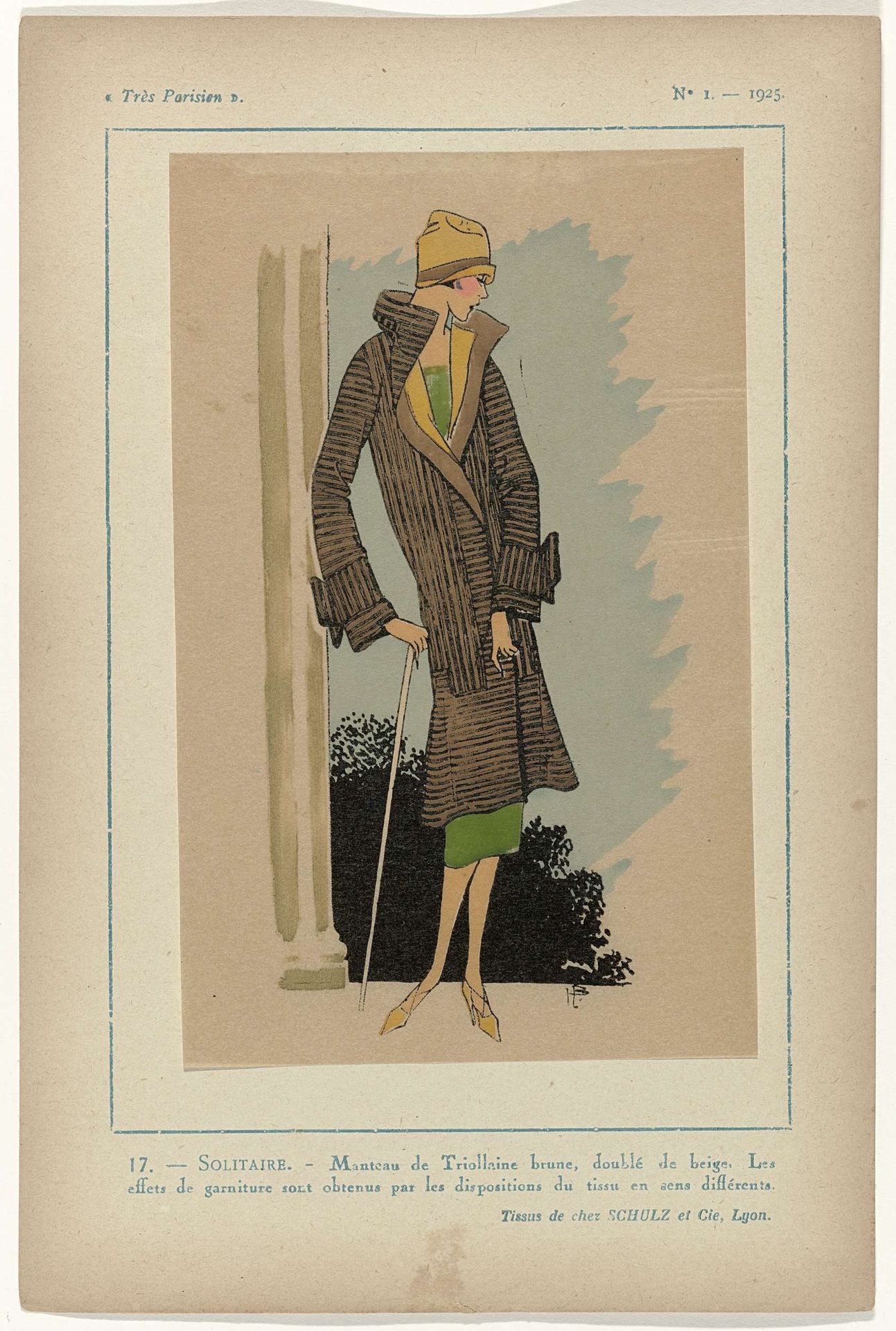 Très Parisien, 1925, No. 1, Pl. 17.-SOLITAIRE. by G-P. Joumard