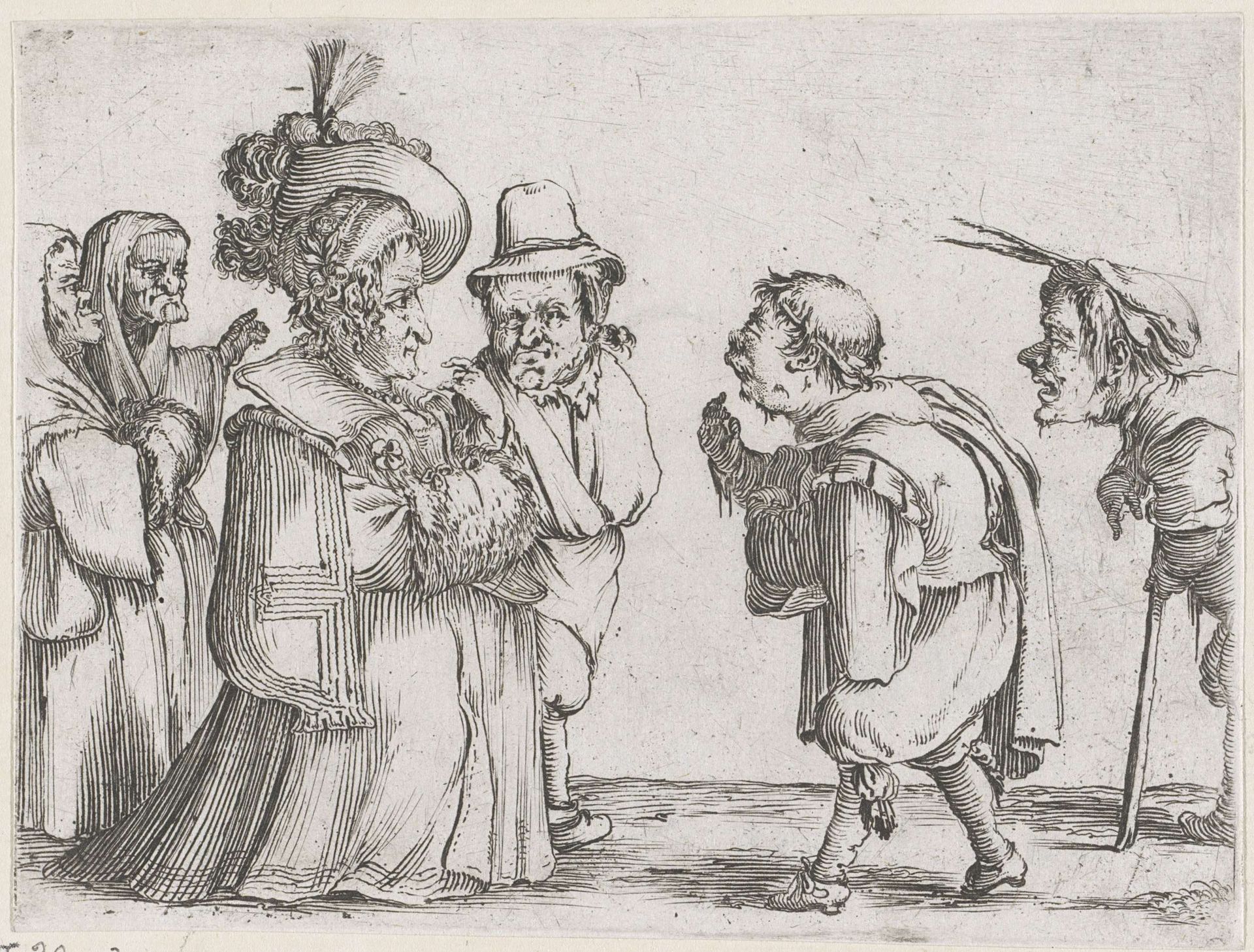 Ontmoeting tussen dwergen by Stefano della Bella