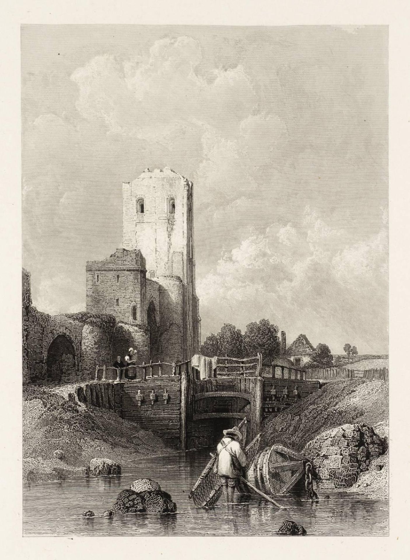 Porchester Castle, engraved by W. Floyde by Clarkson Stanfield