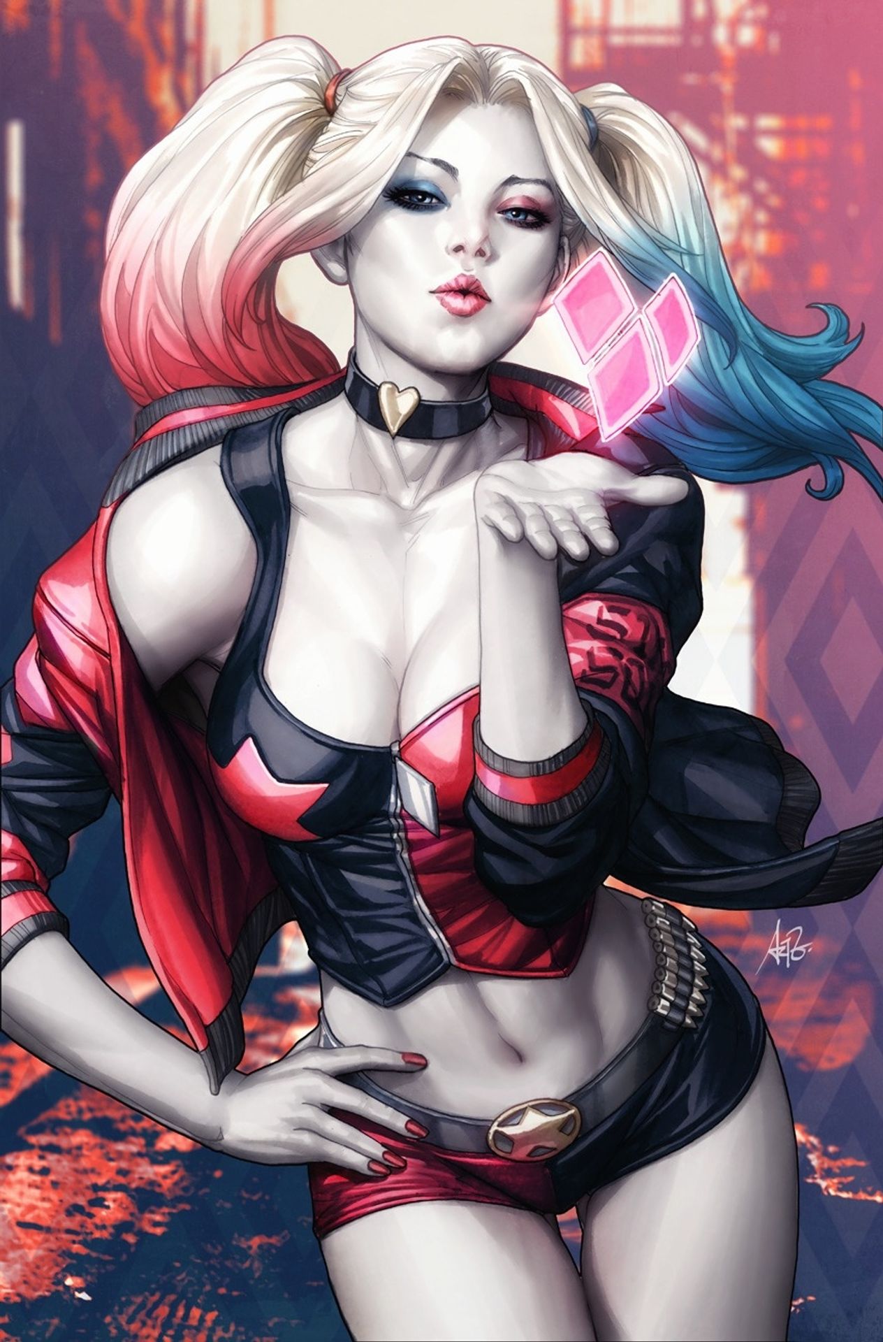 Harley Rebirth Issue 1 Variant Cover by Stanley Artgerm Lau