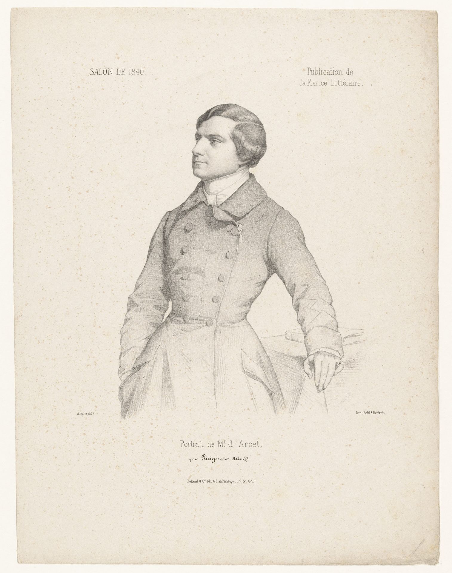 Portret van de scheikundige Jean-Pierre-Joseph d'Arcet by Marie-Alexandre Alophe