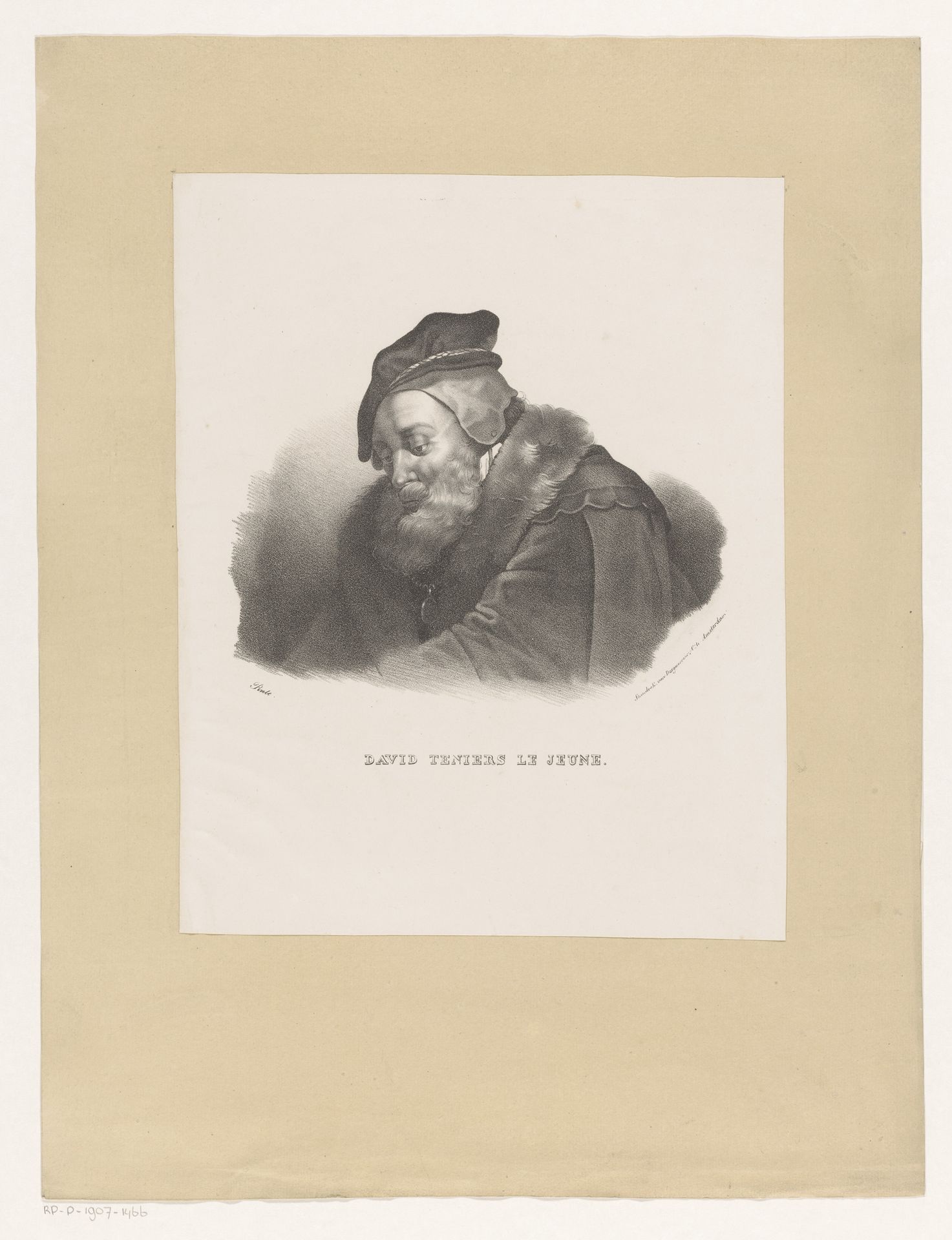 Portret van David Teniers (II) by M. Pinte