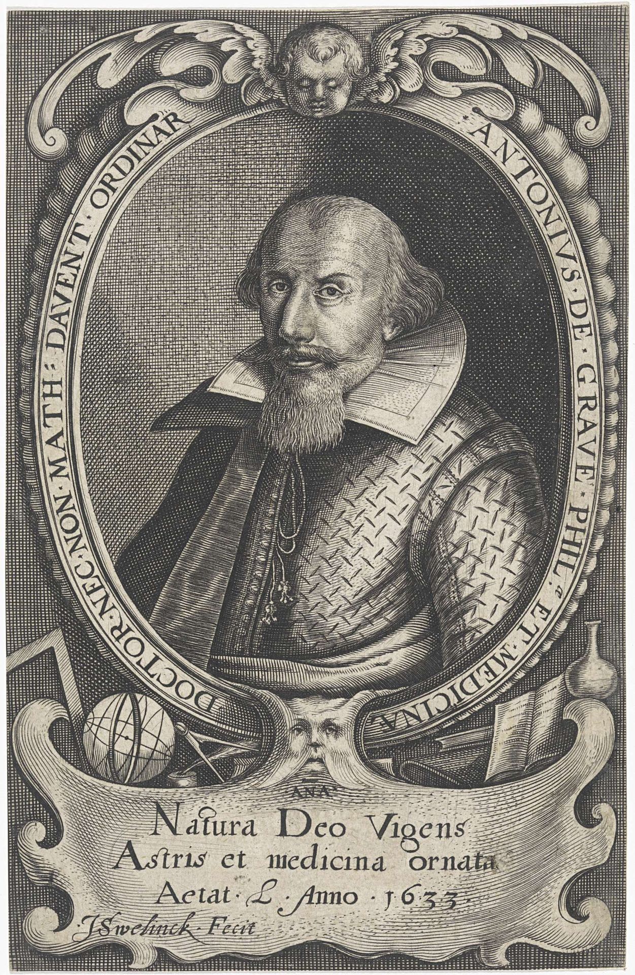 Portret van Antonius de Grave by Jan Gerritsz Swelinck