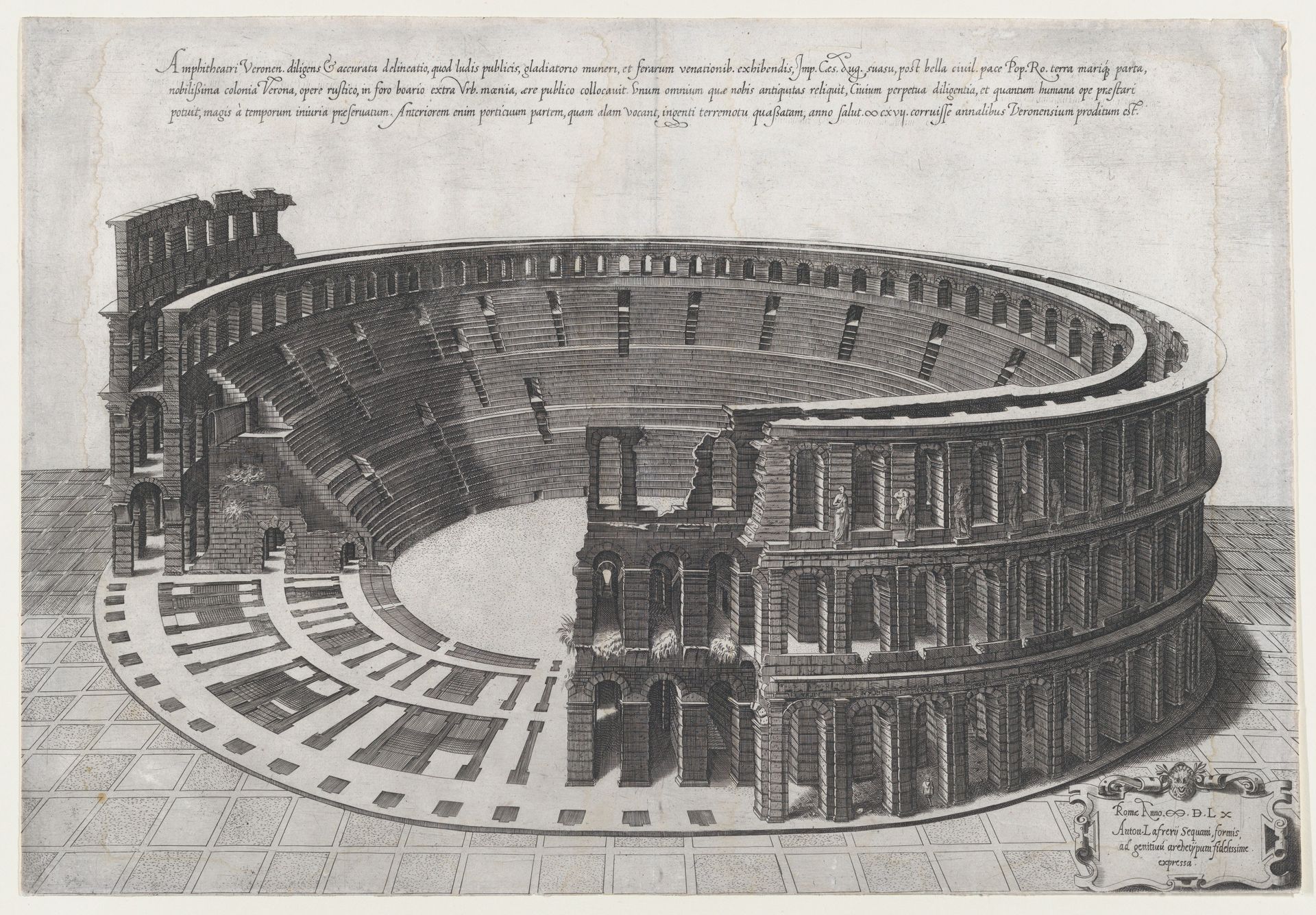 Speculum Romanae Magnificentiae: Amphitheater at Verona by Anonymous
