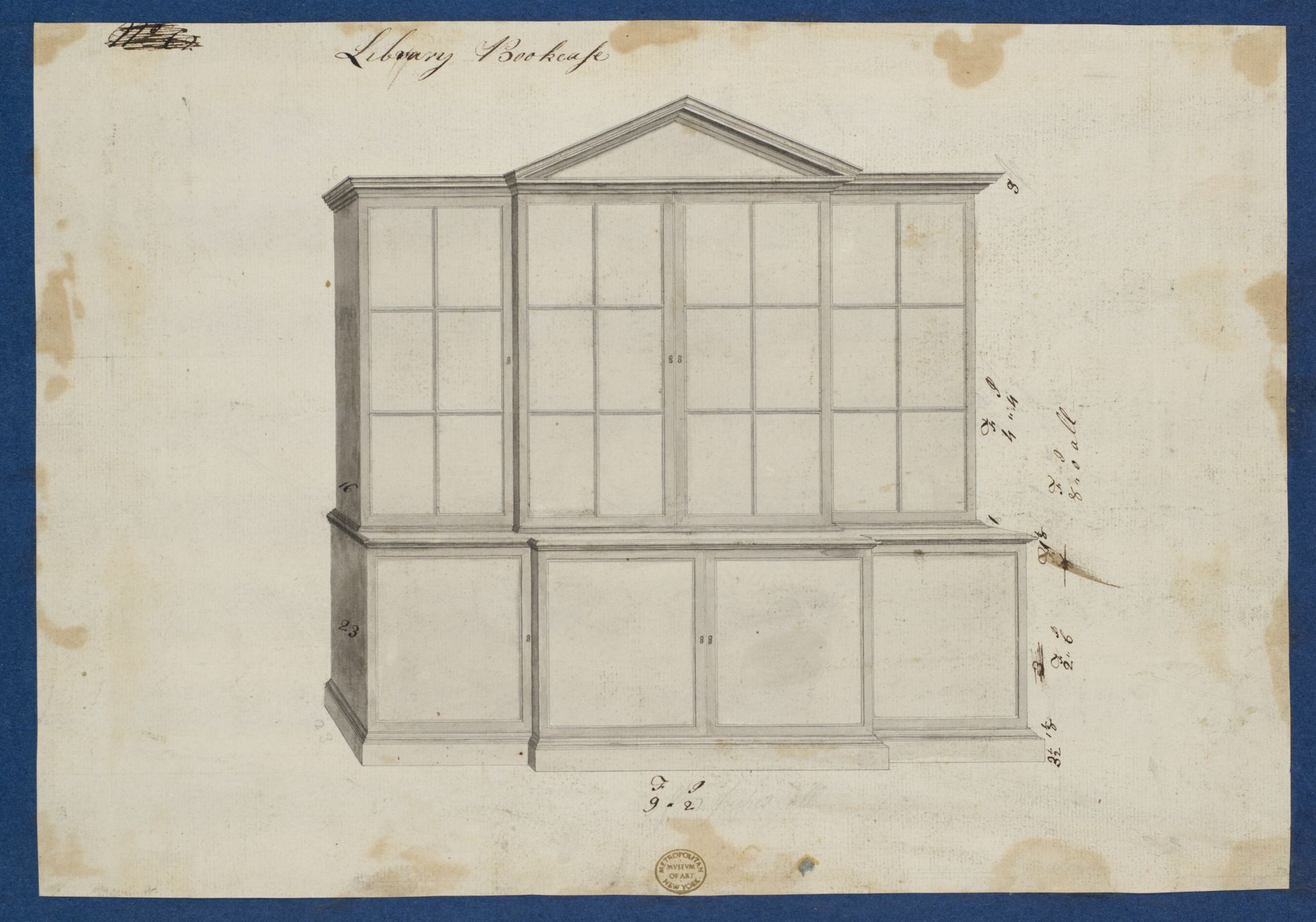 Library Bookcase, from Chippendale Drawings, Vol. II by Thomas Chippendale