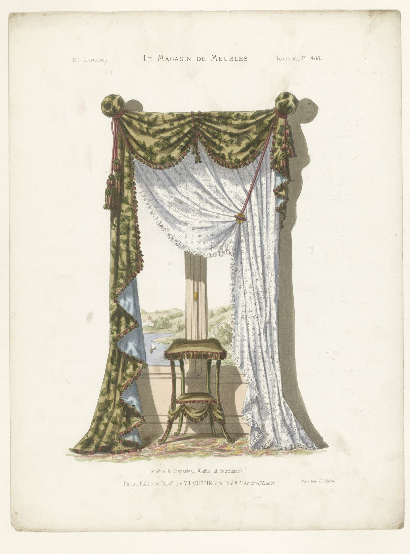 Venster met gordijnen by Anonymous