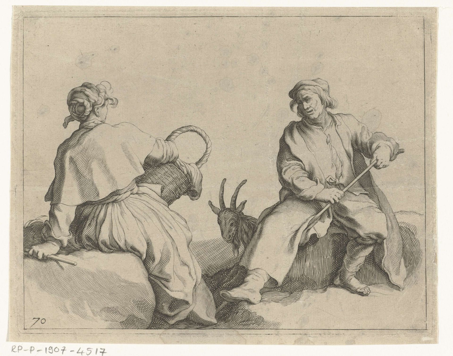 Boer en boerin by Frederick Bloemaert