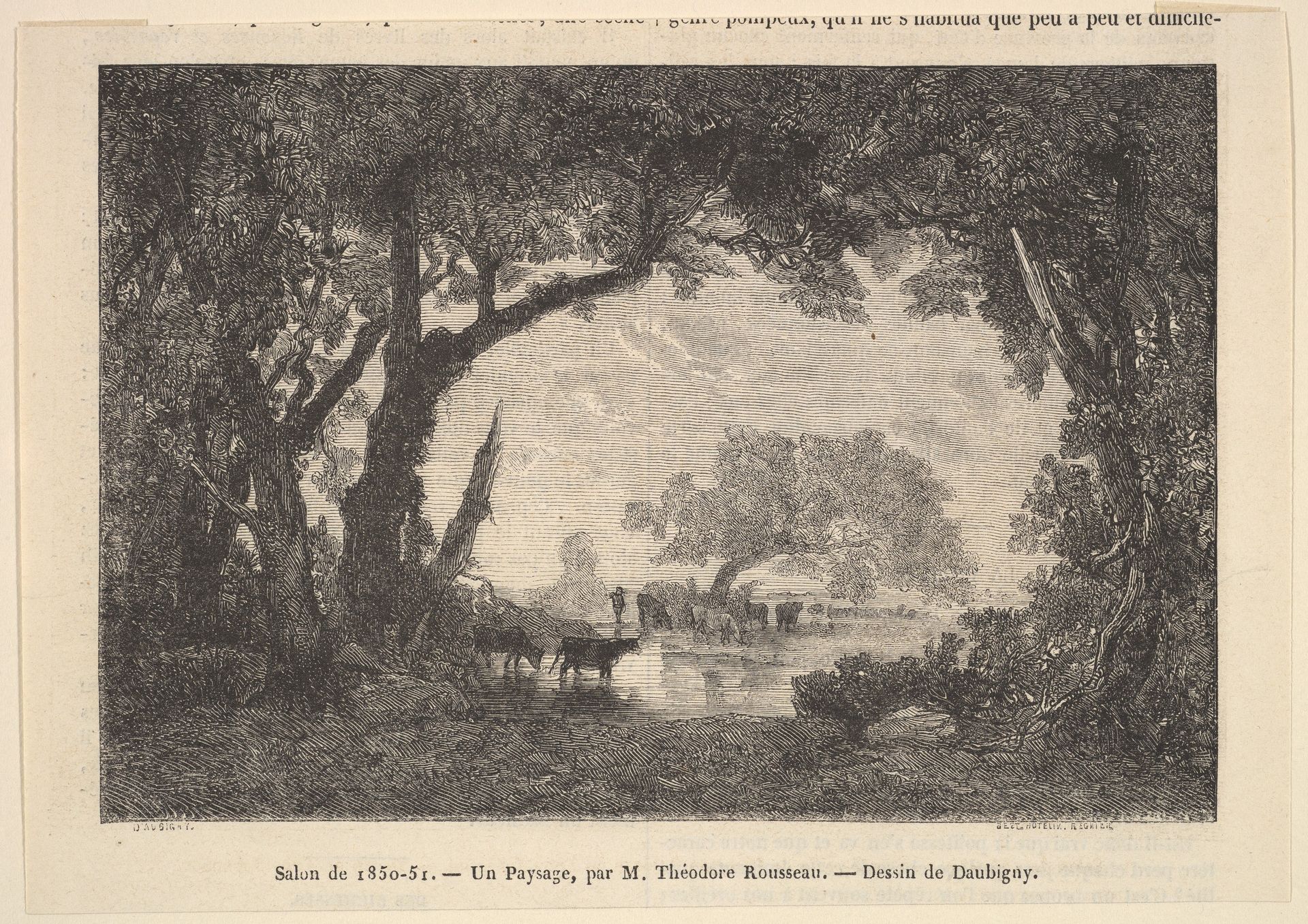 Salon de 1850-51; Un Paysage, par M. Théodore Rousseau by Charles François Daubigny