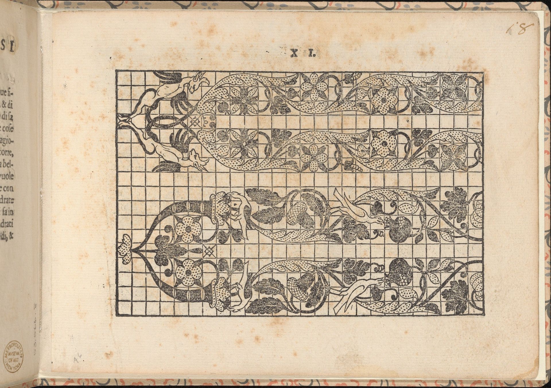 La vera perfettione del disegno di varie sorti di recami, page 3 (recto) by Giovanni Ostaus