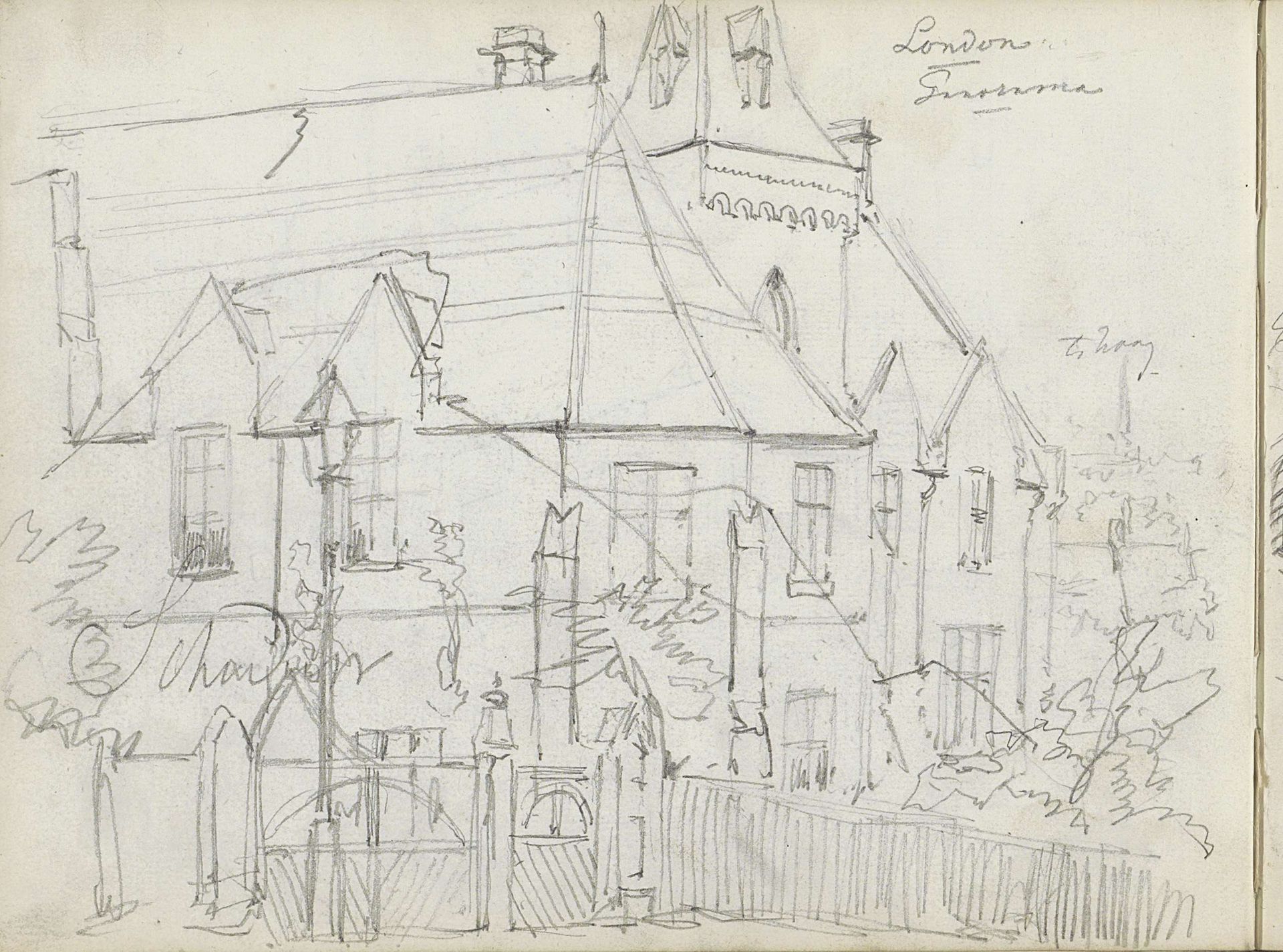 Villa te Londen by Willem Koekkoek